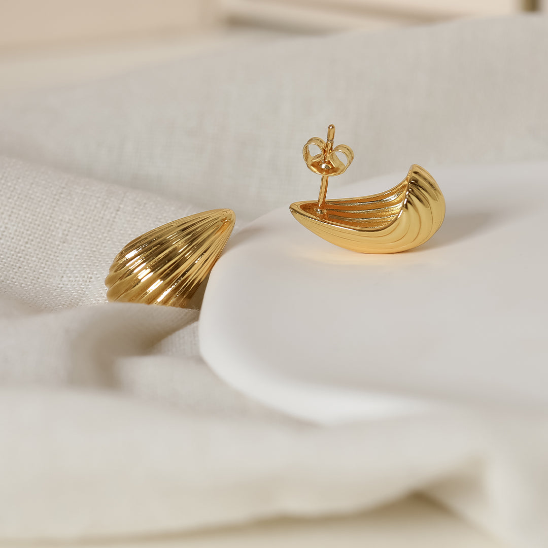 Dome Studs Earrings for Women - Stainless Steel Hypoallergenic Ear Studs - Perfect for Everyday Wear, Work, and Special Occasions
