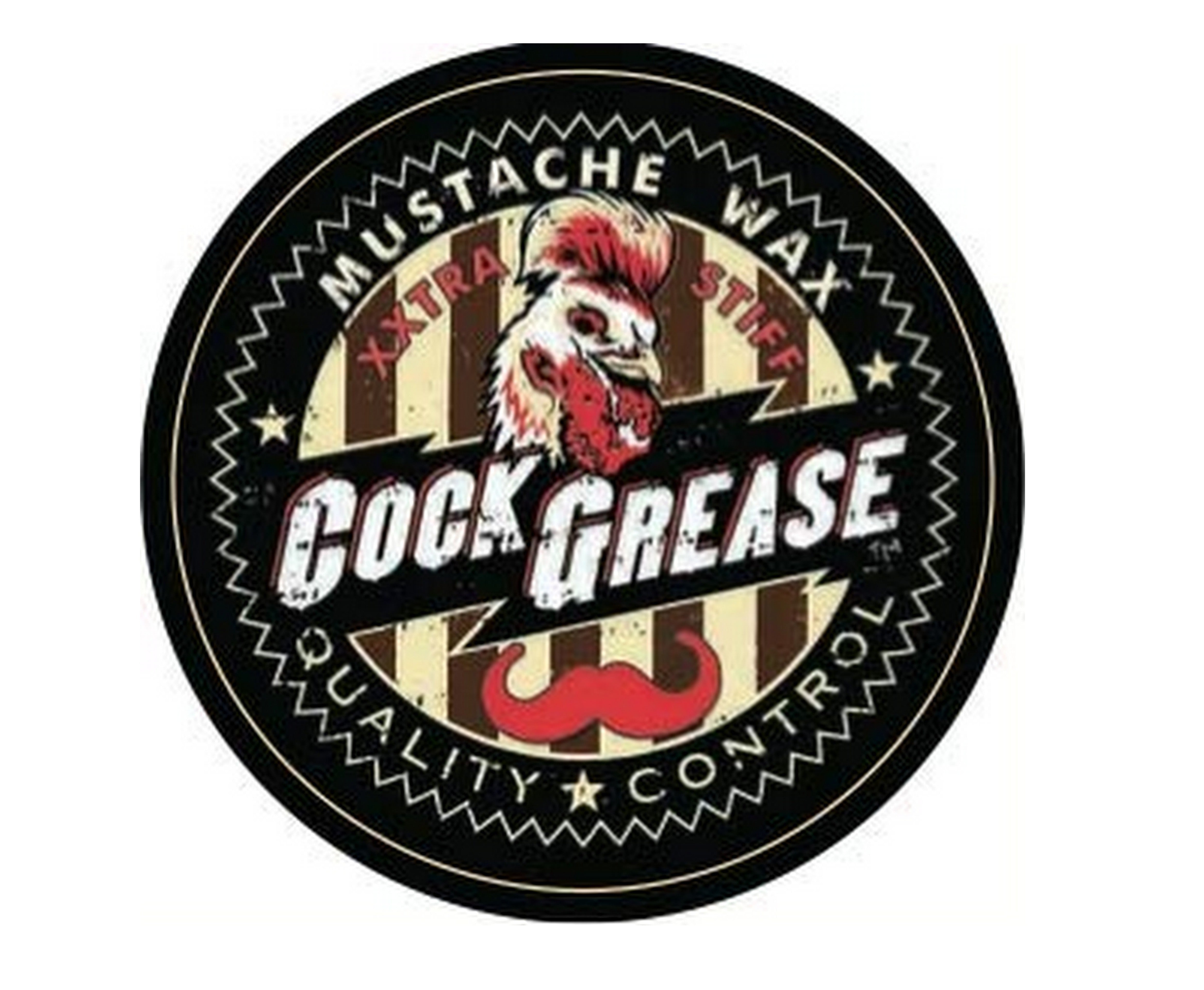 COCK GREASE XXTRA Stiff Mustache Wax - 0.5oz/15g Strong Hold for Perfect Mustache Styling & Twisting | Ideal for Beards, Handlebar Mustaches & Facial Hair Grooming