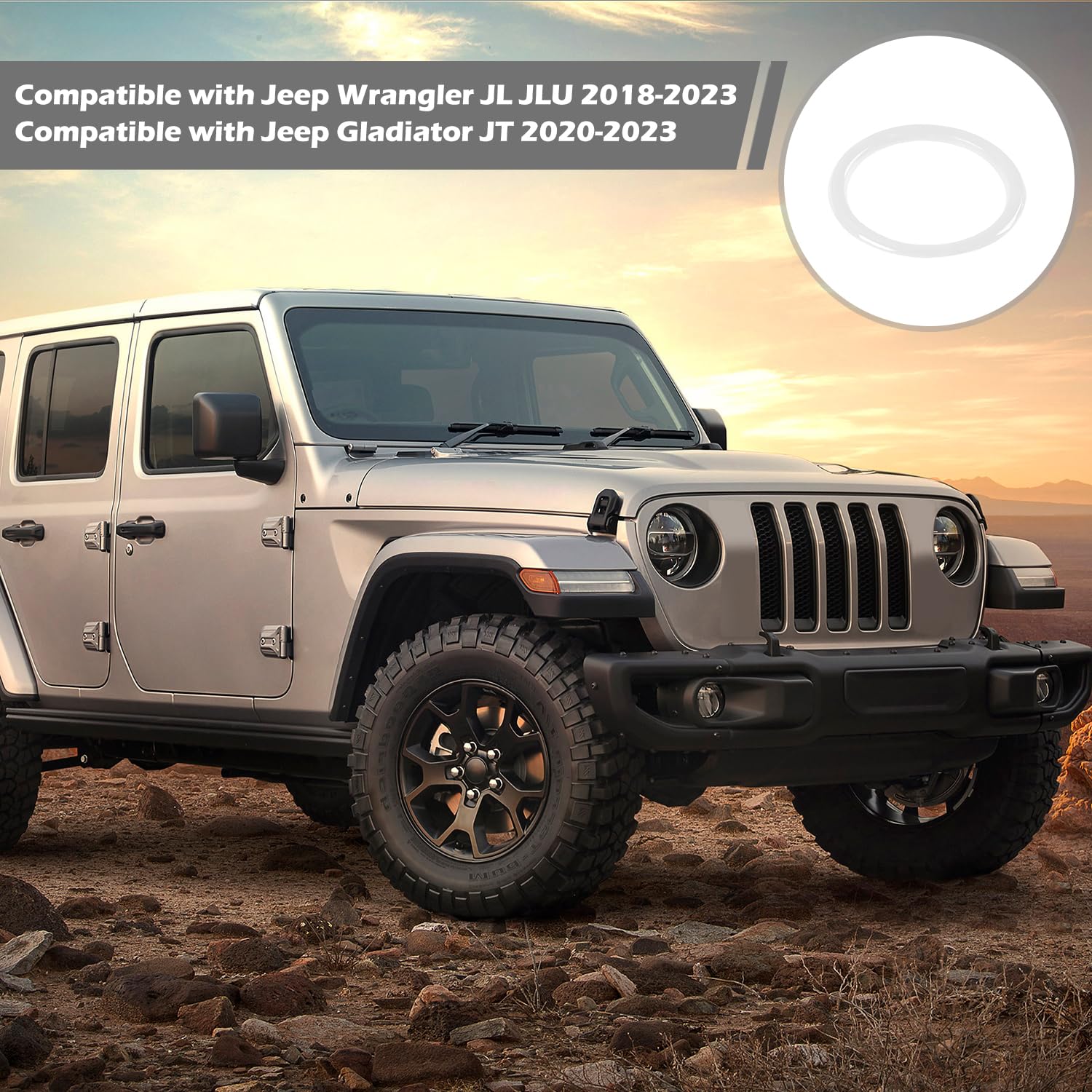 RT-TCZ White Dash Air Vent Cover Trim Stickers for Jeep Wrangler JL JLU & Gladiator JT (2018-2023) - 4pcs Interior Accessories - Perfect for Customization & Protection
