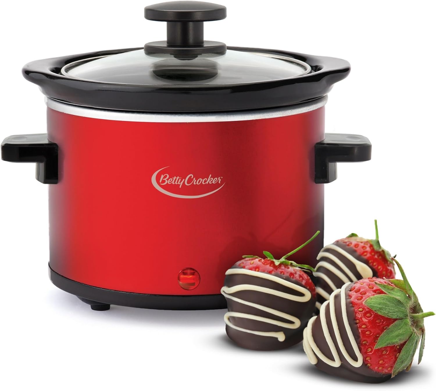 BETTY CROCKER BC 2555CRY Electric Fondue Pot Set - 2-Quart Melting Warmer for Chocolate, Cheese & Sauces - Perfect for Parties, Romantic Dinners & Family Gatherings