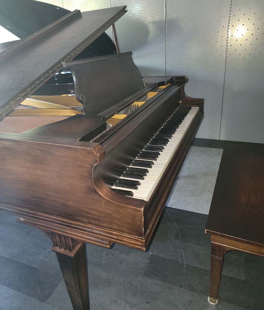 Vintage 1963 Fischer NY Grand Piano - Polished Mahogany Finish | Serial Number 158008 | Used Antique Piano for Home, Studio & Concert Hall Performances