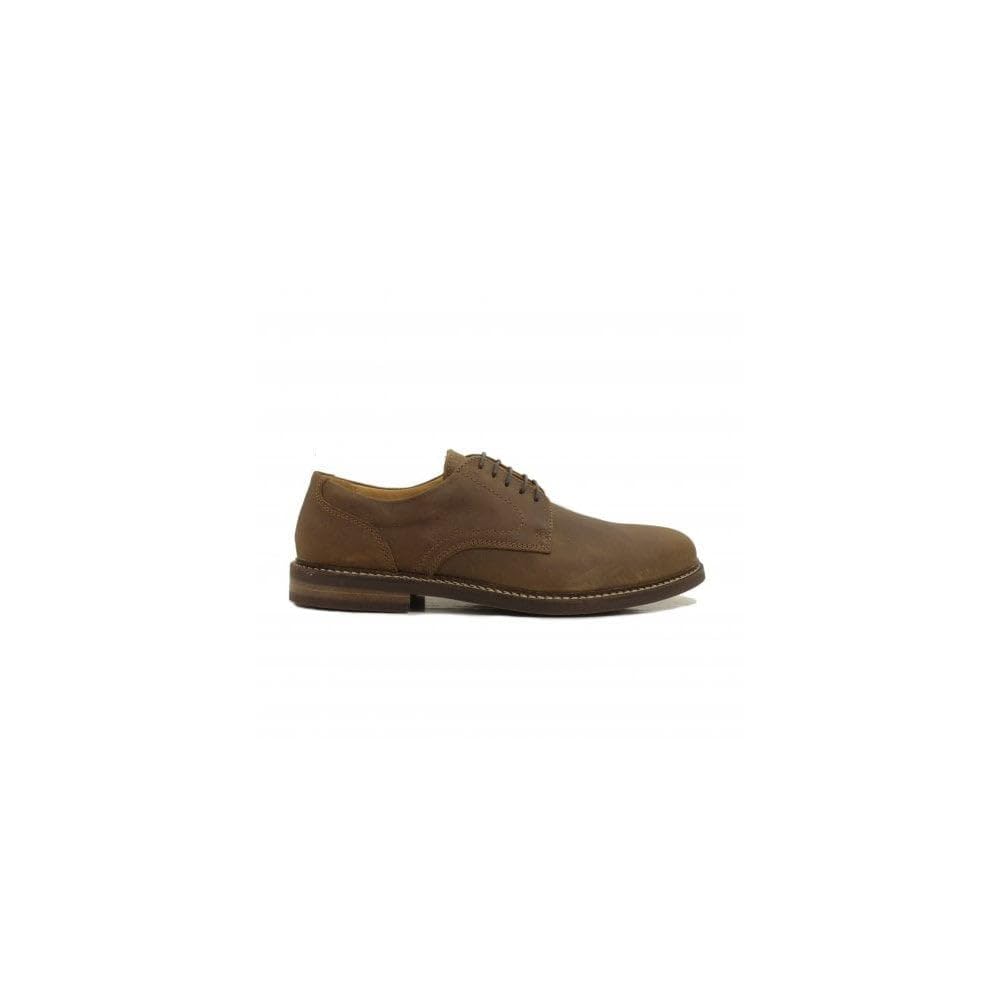 Loake Franklin Brown Oiled Nubuck Leather Men's Lace-Up Derby Shoes - Classic Formal & Business Casual Footwear for Office, Weddings & Special Occasions