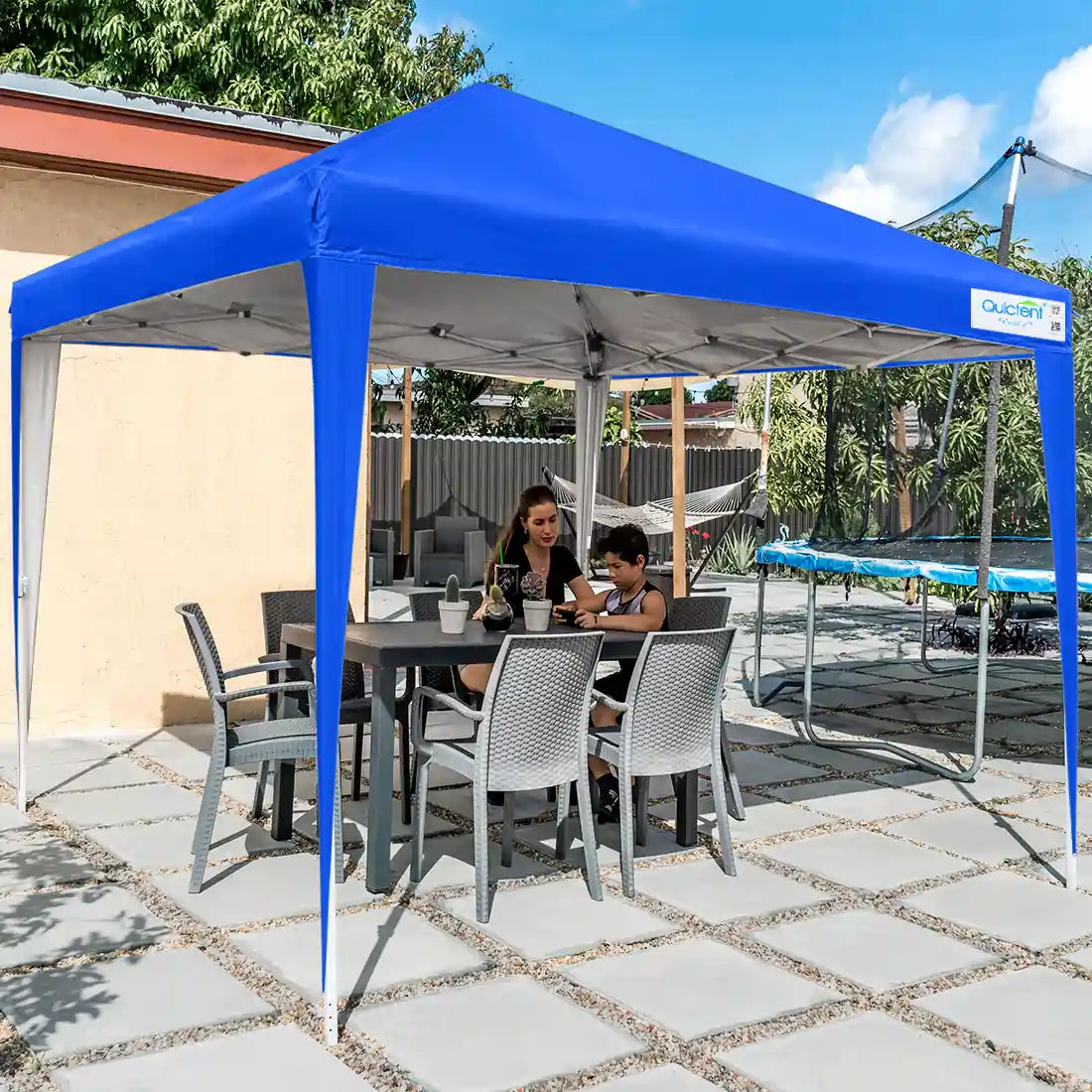 10' x 10' Instant Pop Up Canopy Tent with No Side Walls - Portable Outdoor Shelter for Camping, Beach, Picnics & Backyard Parties