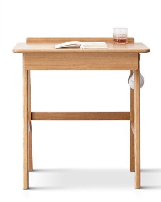 Solid Oak Wood Office Desk - Modern Console Table for Home & Office - Perfect for Workspaces, Living Rooms & Entryways