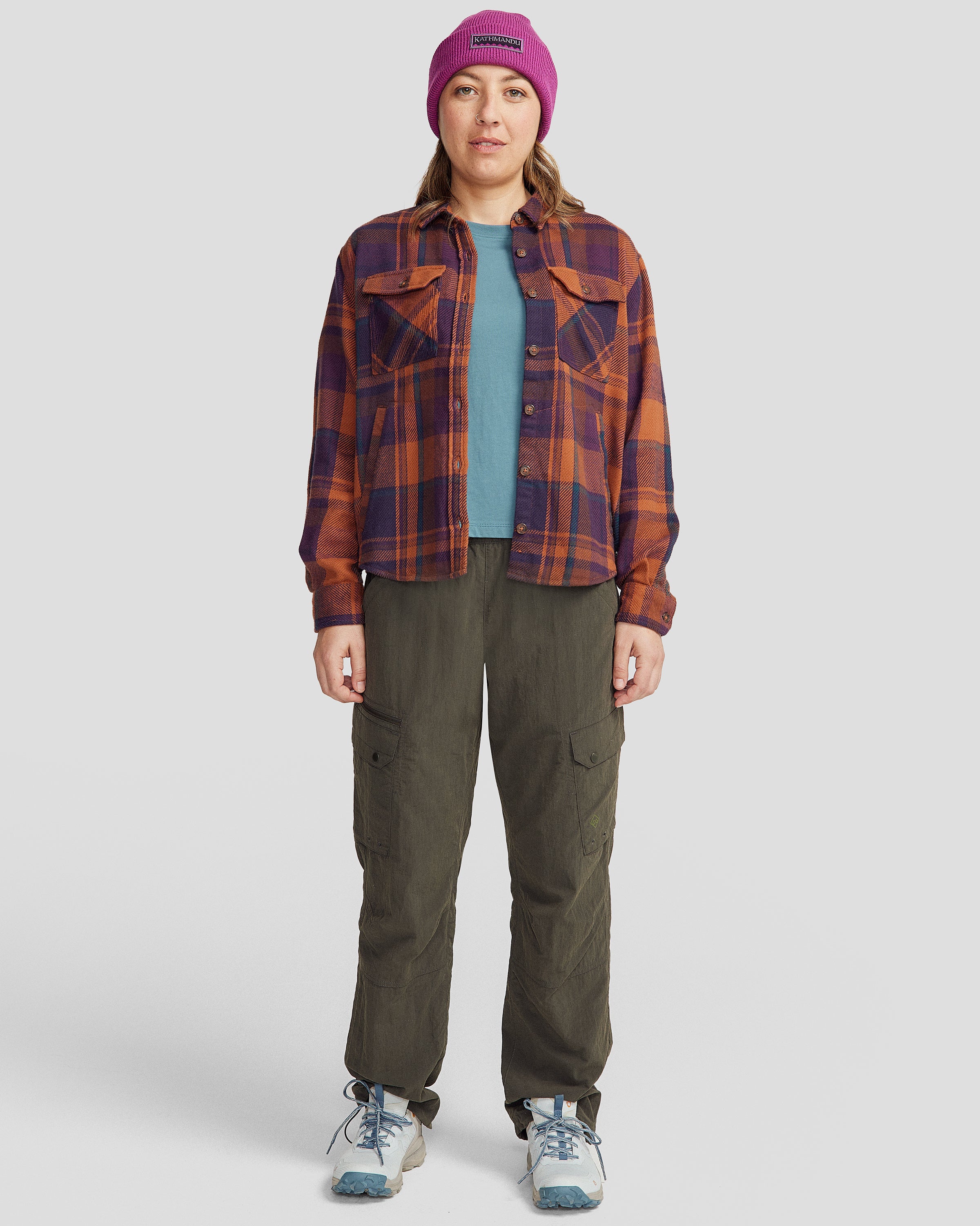 Women's Huntly Long Sleeve Plaid Shirt - Soft Flannel Button Down Top for Outdoor Adventures & Cozy Cabin Wear