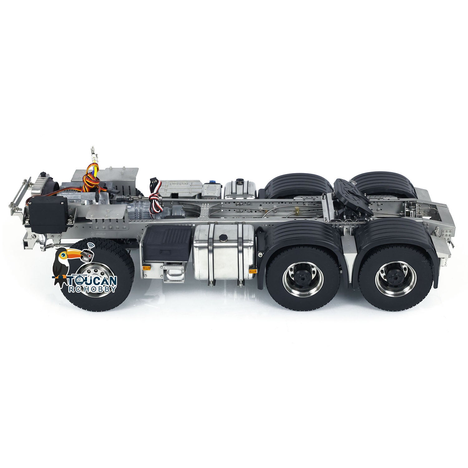 1/14 Scale 6x6 Metal Chassis RC Tractor FH16 - 3-Speed Gearbox, ESC & Rear Axle Lifting System for Remote Controlled Truck | Durable Off-Road Crawler Parts for Racing & Heavy Duty Simulation Play