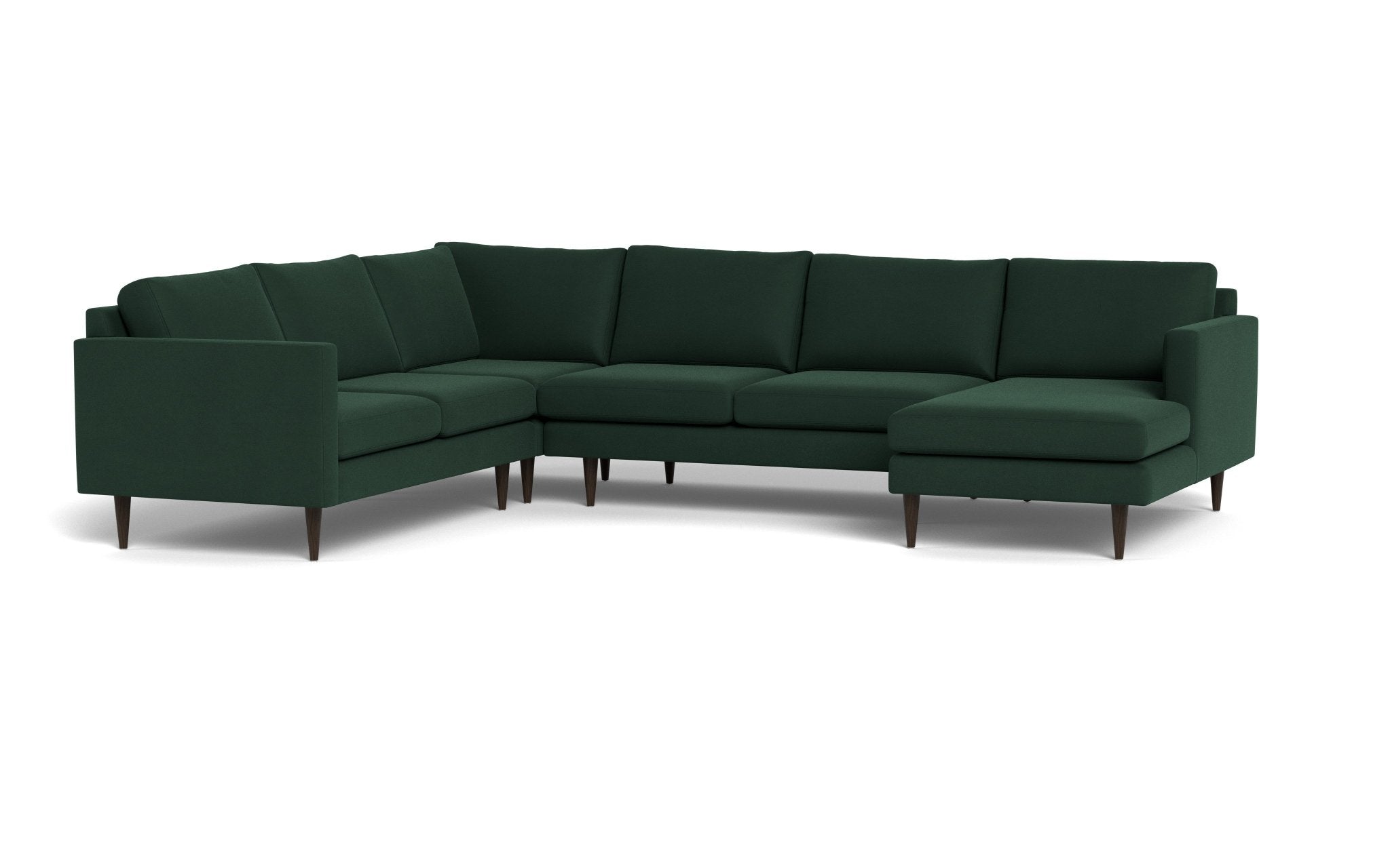 Wallace 131 Modern Untufted Corner Sectional Sofa with Right Chaise - Perfect for Living Room, Lounge & Family Room Comfort