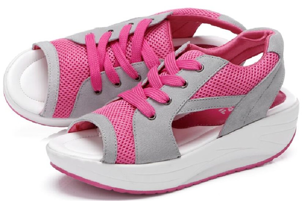 ACE SHOCK Women's Platform Peep Toe Wedge Sandals - Waterproof Casual Athletic Shoes for Beach, Pool & Summer Outdoor Activities