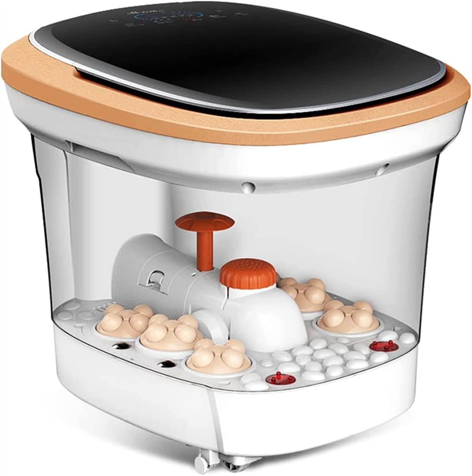Heated Foot Spa Massager with Bubbles & Vibration - 3-in-1 Pedicure Bath with 6 Removable Rollers for Relaxation & Pain Relief - Perfect for Home Spa, Post-Workout Recovery & Gift Giving