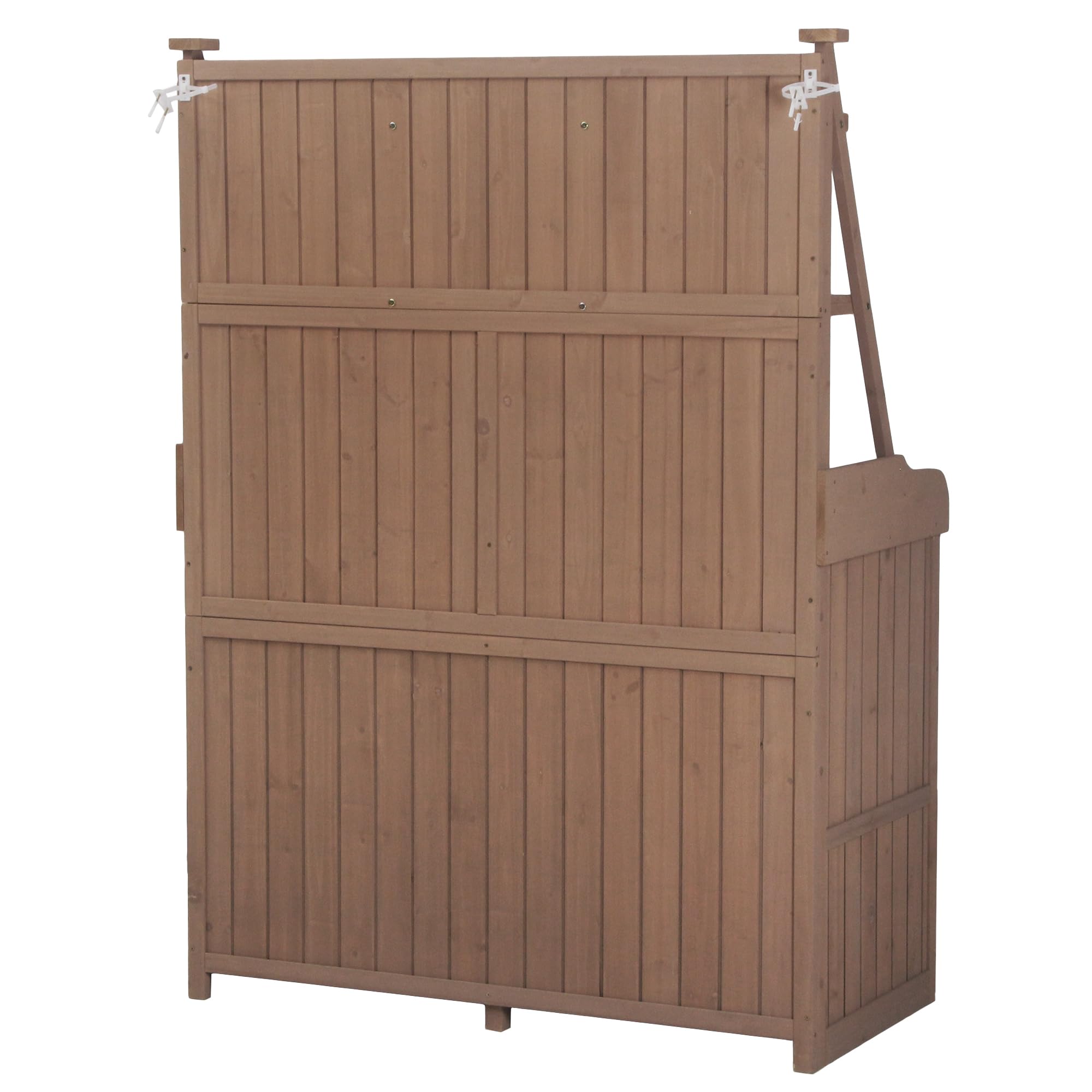 65 Inch Fir Wood Garden Potting Bench with Storage Shelf, Drawer & Cabinet - Heavy Duty Outdoor Workstation for Planting, Gardening & DIY Projects - Perfect for Backyard, Greenhouse & Patio Use