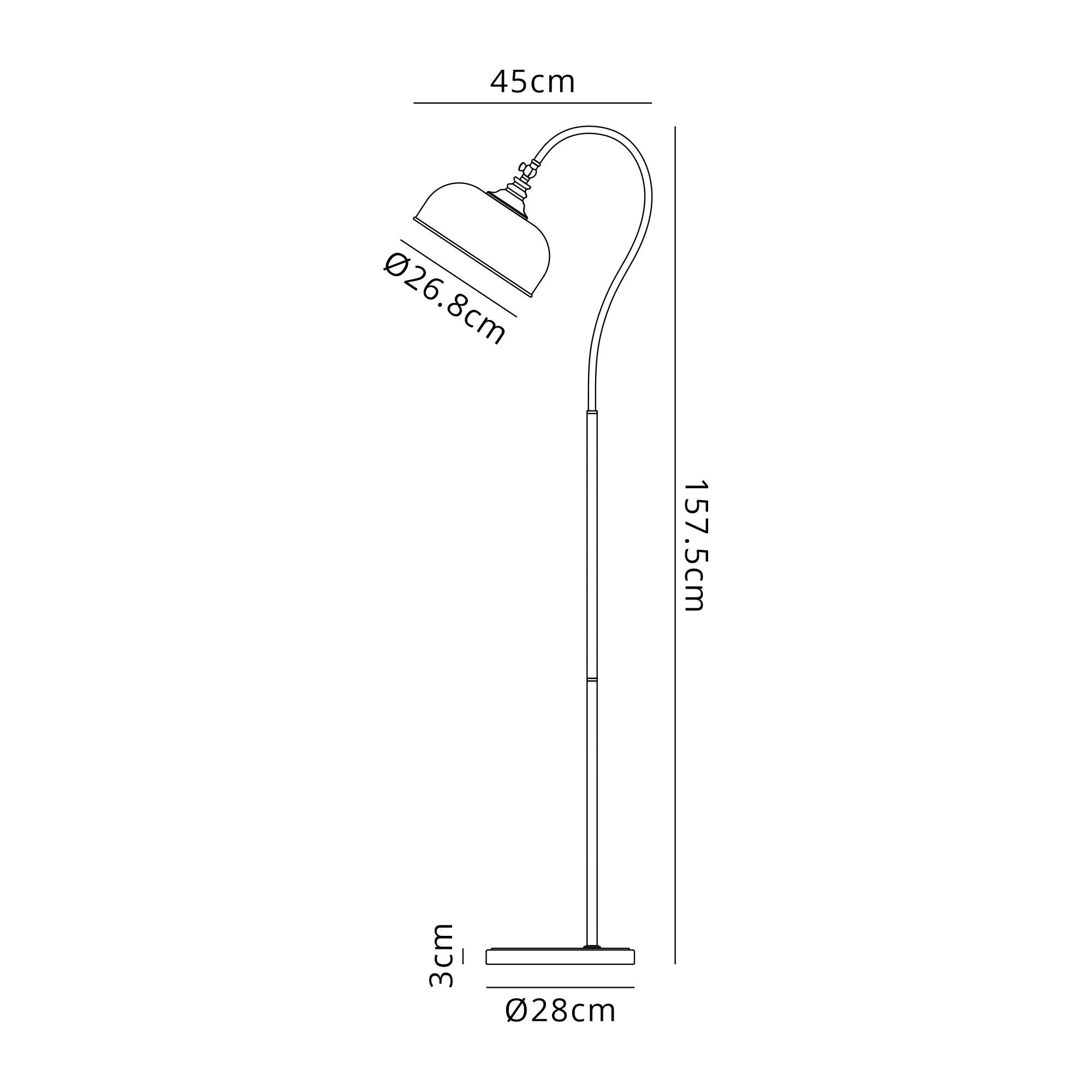 Cleron Modern Floor Lamp with Adjustable Brightness - 5 Color Options for Living Room, Bedroom & Office Lighting