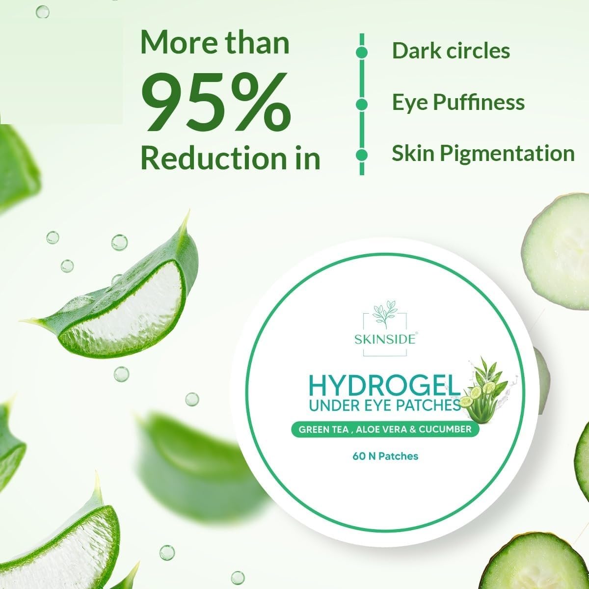 **DD Under Eye Hydrogel Patches for Dark Circles & Puffy Eyes – 60 Pairs with Caffeine, Niacinamide & Hyaluronic Acid – Anti-Wrinkle & Deep Hydration Eye Treatment – Perfect for Overnight Use & Morning Skincare Routine**