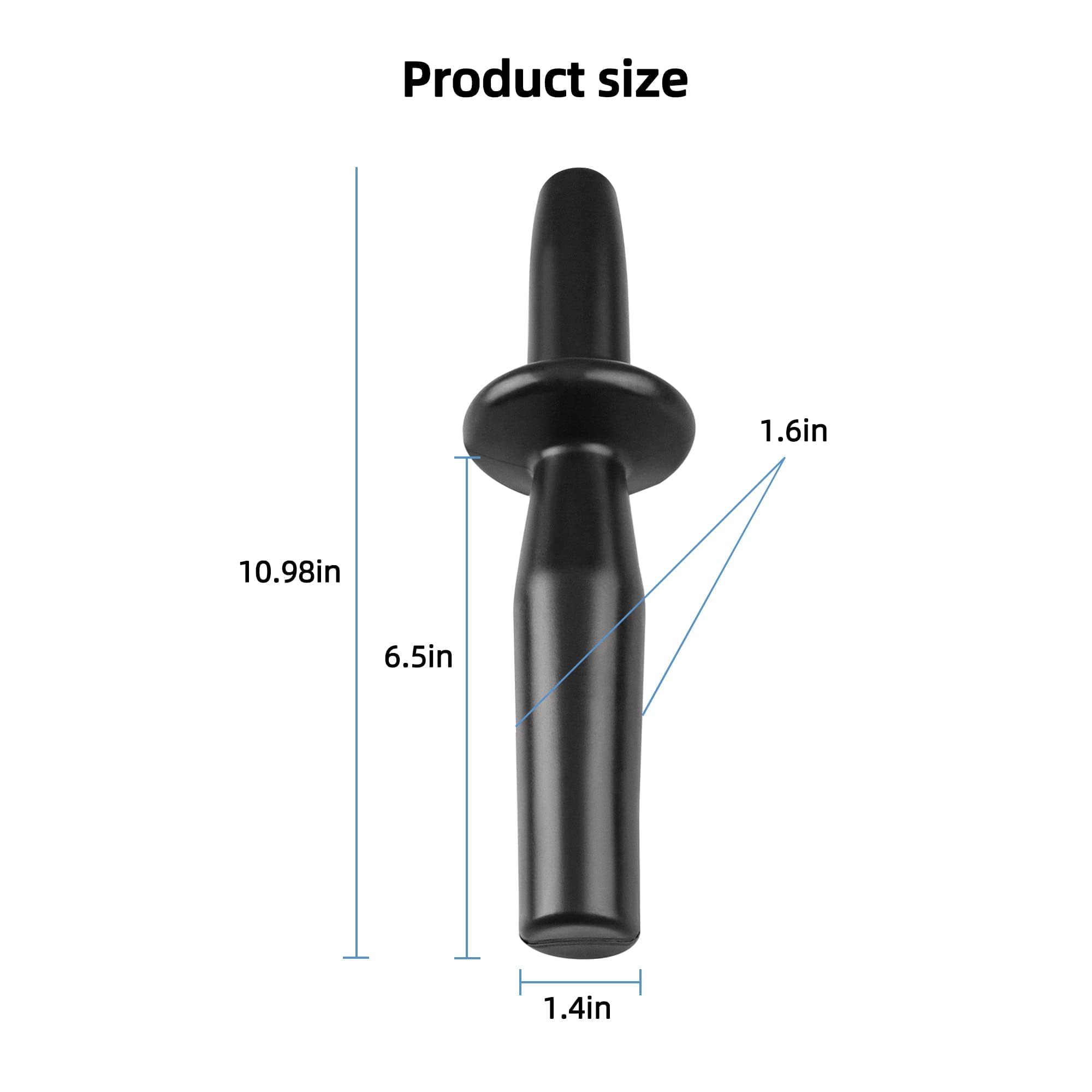 Vitamix Blender Tamper Replacement - Low Profile 11-Inch Black Tamper for 64oz & 40oz Containers, Compatible with Pro 750/5300/7500 Series - Perfect for Smoothies, Soups & Nut Butters