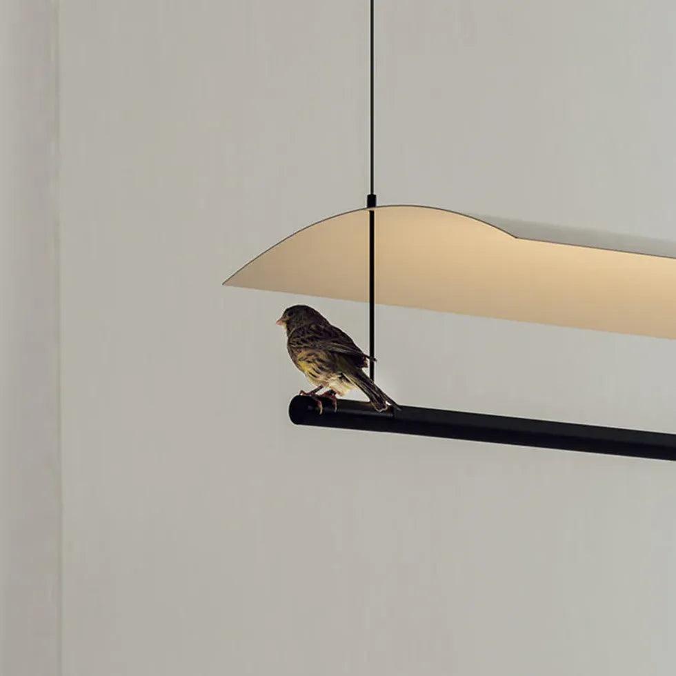Modern Minimalist Linear Pendant Light for Office - Sleek Hanging LED Fixture with Adjustable Height, Perfect for Conference Rooms, Desks & Workspaces
