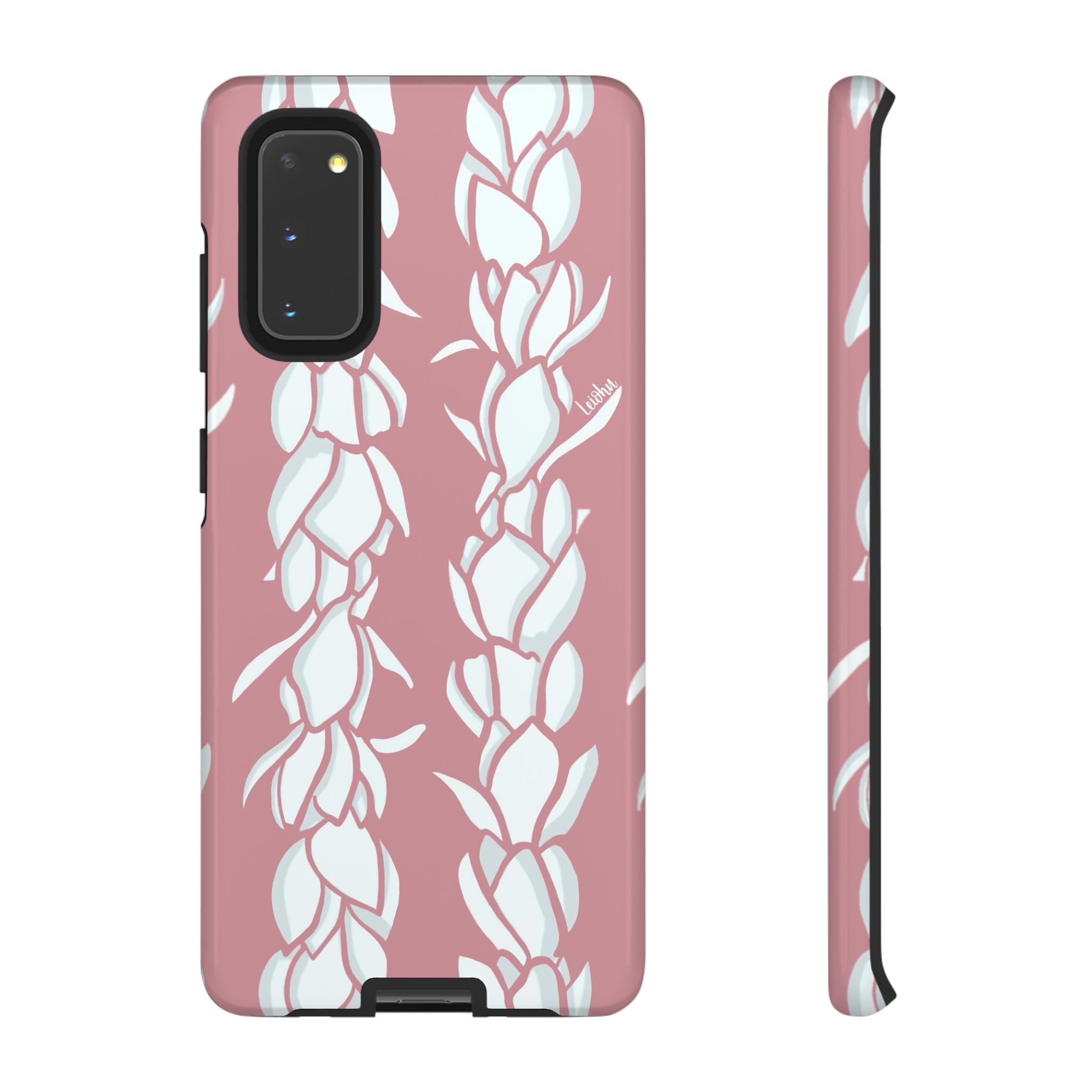 Pikake Lei Hawaiian Flower Necklace & Samsung Galaxy Phone Case - Perfect for Luau Parties, Beach Vacations & Everyday Use