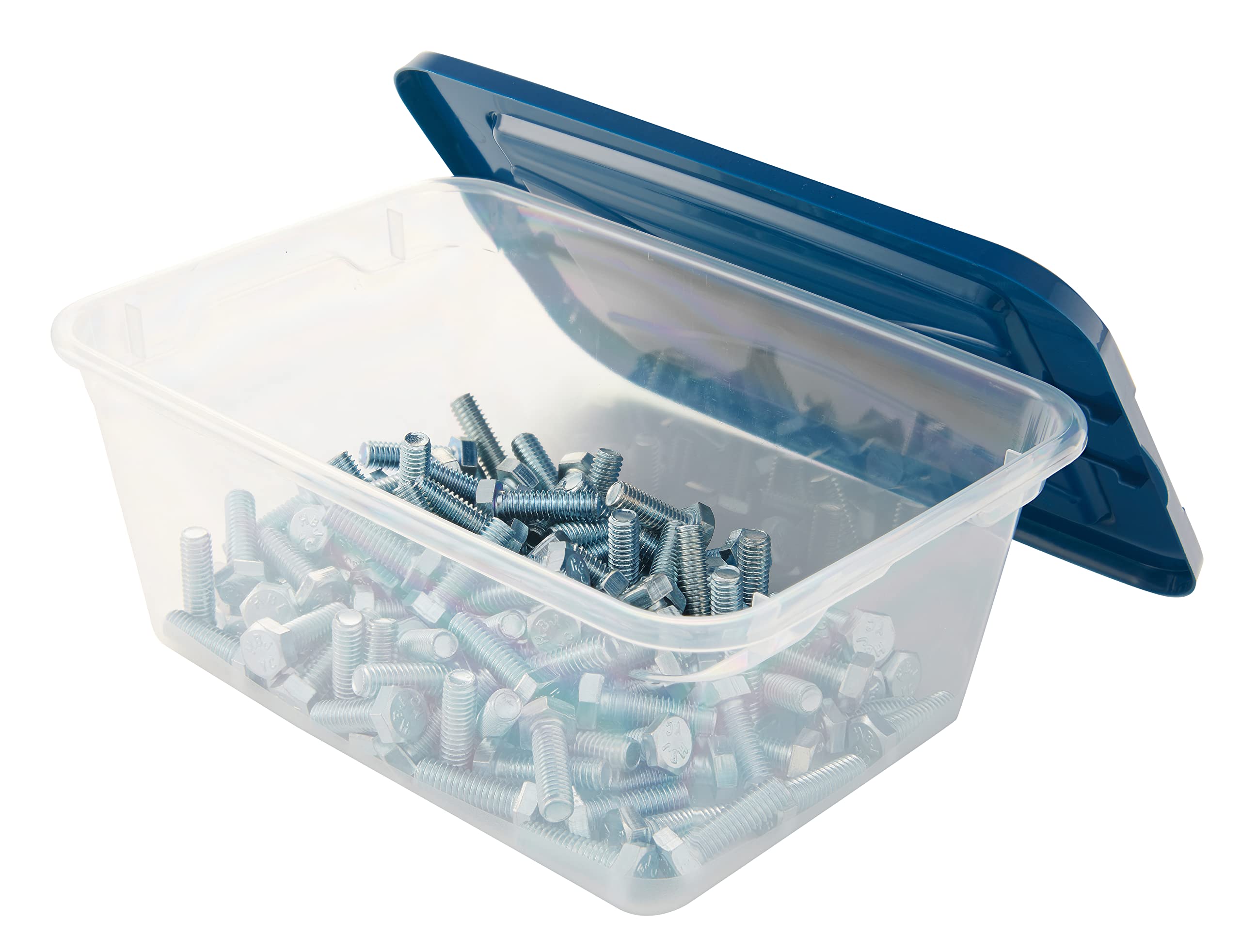 6 Pack Clear Stackable Plastic Storage Bins with Lids - 2 Quart Small Space Organizer Containers for Home, Office, Closet & Pantry | Perfect for Organizing Toys, Crafts, Office Supplies & Kitchen Items