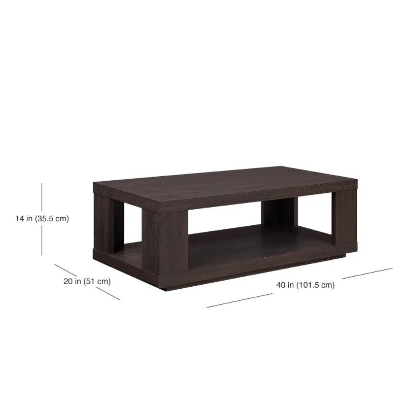 Walnut Cage Center Table - Rustic Wood Coffee Table for Living Room, Farmhouse Decor, Sturdy & Stylish Home Furniture