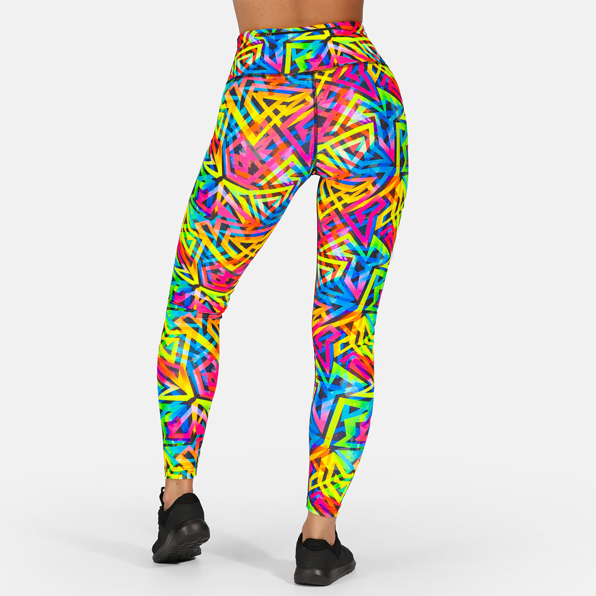 High Waist Prism Leggings for Women - Yoga, Running & Workout - Shiny & Reflective Activewear for Gym & Fitness