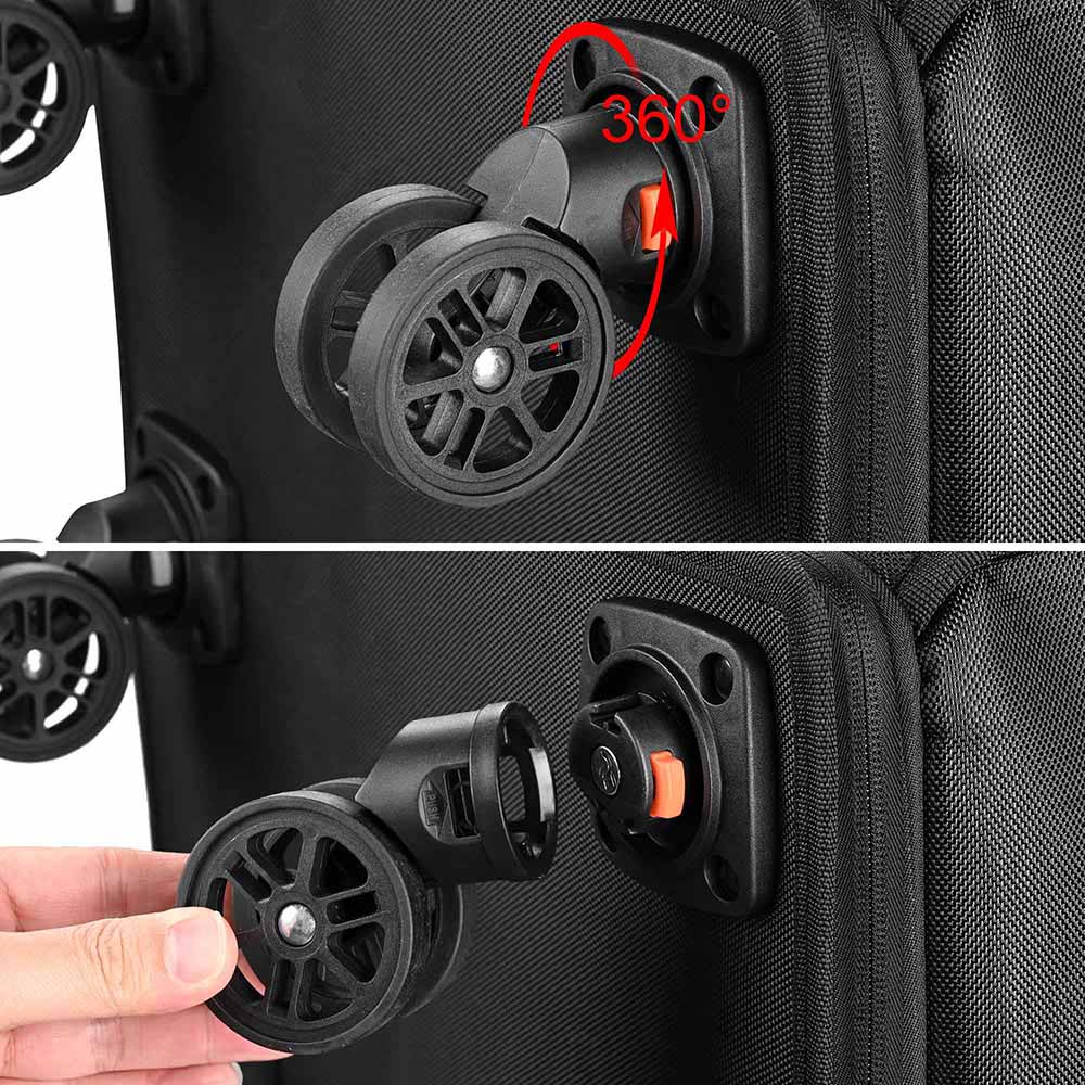 TheLAShop Professional Rolling Hairstylist Travel Bag - 1680D Heavy Duty Nylon Cosmetology Organizer for Barber Tools, Scissors & Styling Equipment - Perfect for Salon Professionals & Mobile Hairstylists