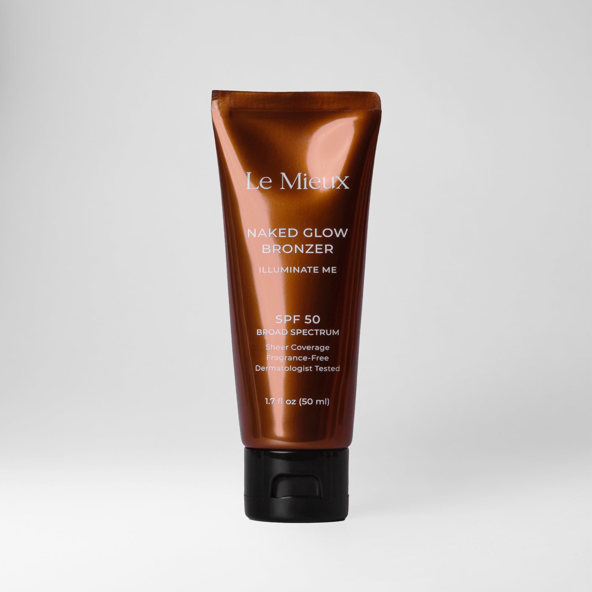 Naked Glow Bronzer with SPF 50 - Sun-Kissed Matte Finish for Face & Body | Perfect for Beach Days, Summer Makeup & Outdoor Activities