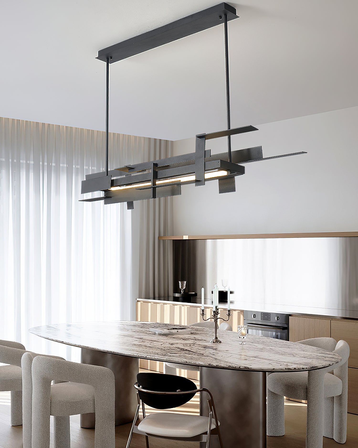 Eithne Modern Planar Pendant Light - Sleek Minimalist Ceiling Lighting Fixture for Dining Room, Kitchen Island & Bedroom Decor