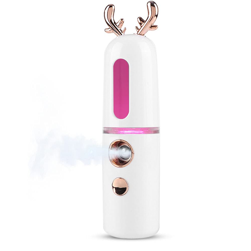 30ml Nano Deer Facial Mister - USB Rechargeable Moisturizing Sprayer for Skin Care & Makeup On-The-Go