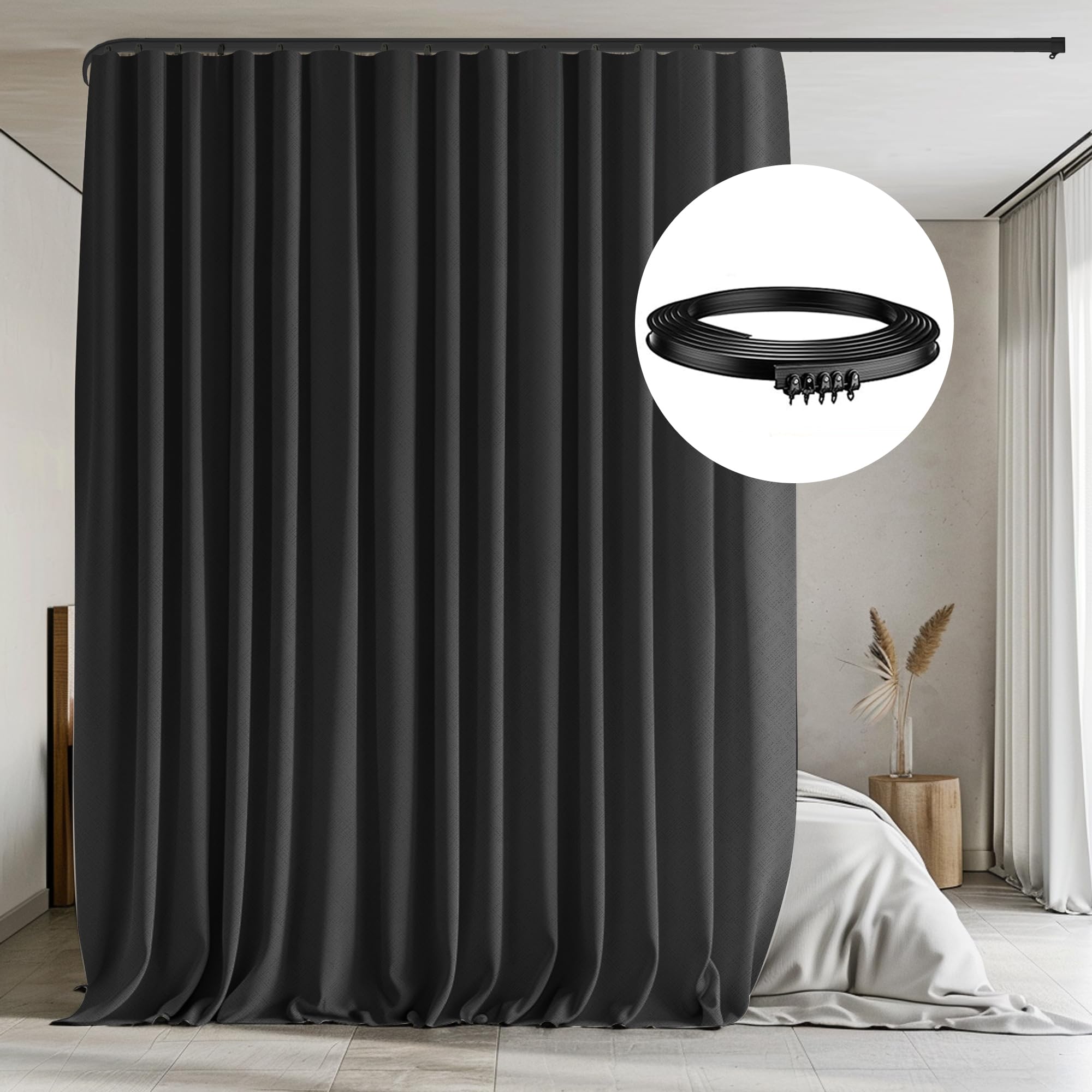 Flexible Ceiling Curtain Track Set - 180