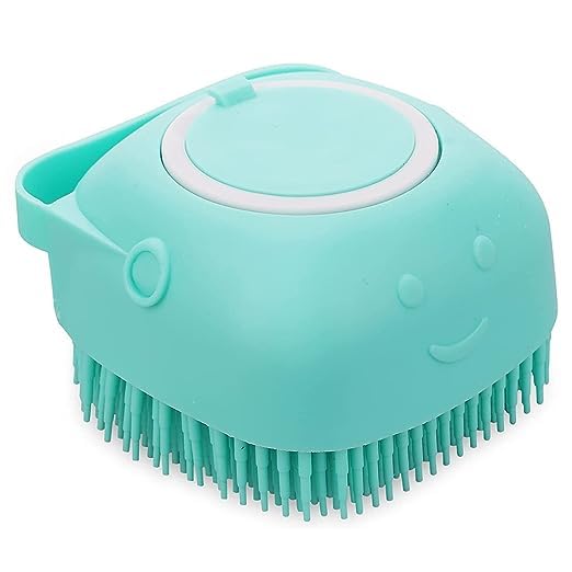 Exfoliating Silicone Bath Brush for Men & Women - Body Scrubber with Shampoo Dispenser | Perfect for Shower, Spa & Deep Skin Cleansing
