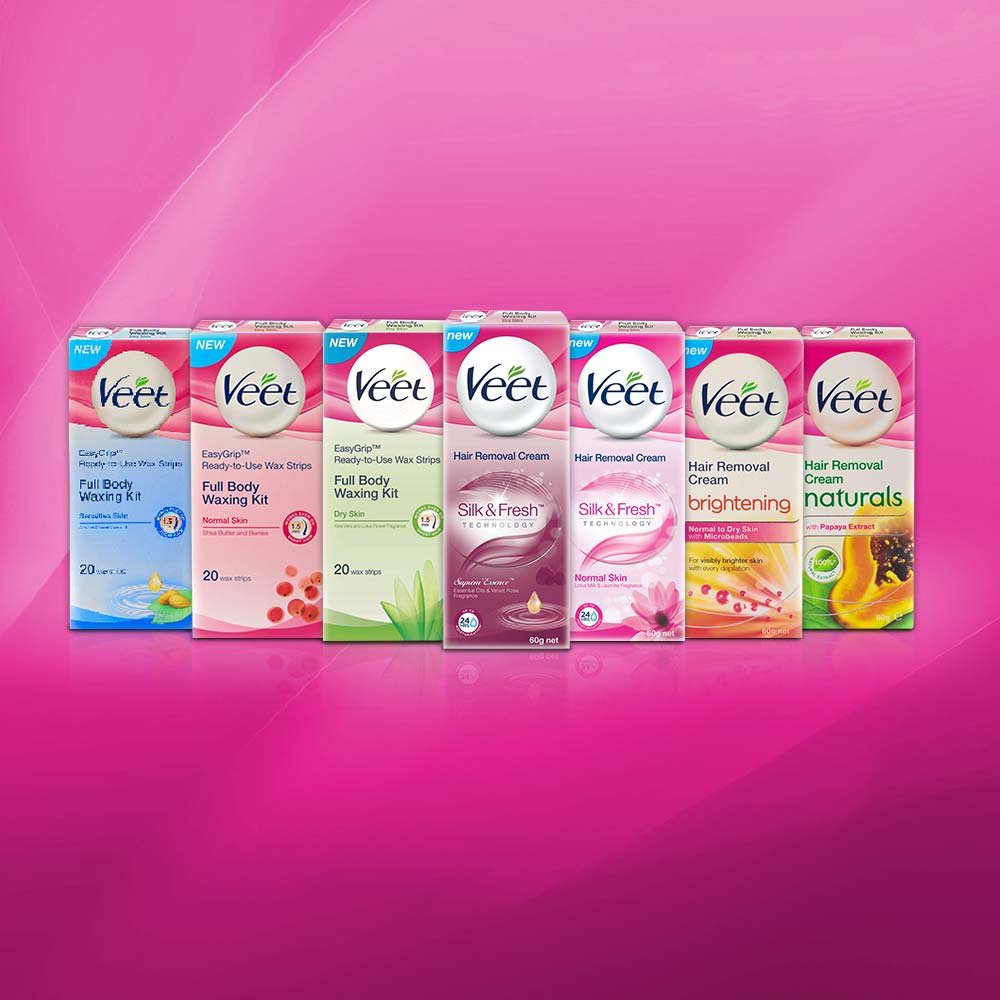 Veet Silk & Fresh Hair Removal Cream for Sensitive Skin - 50g (2 Pack) | Painless & Gentle Depilatory Cream for Legs, Arms & Bikini Area | At-Home Smooth Skin Solution