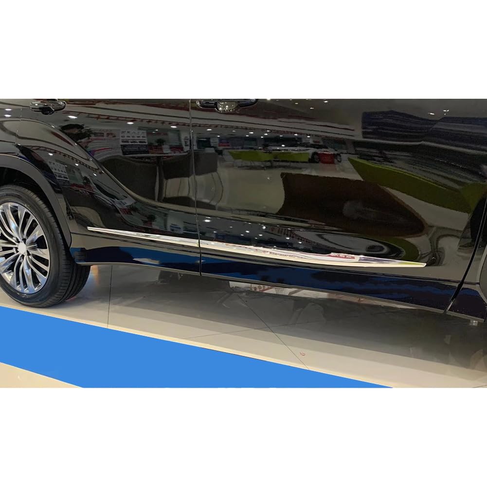 Beautost Chrome Body Side Door Molding Cover Trim for Toyota Highlander 2020-2025 | Durable Exterior Car Door Protector | Perfect for Parking Lot Scratches & Enhanced Vehicle Style