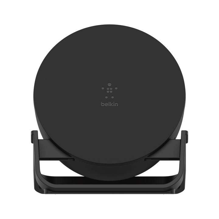 Belkin Qi 10W Wireless Charging Stand with Bluetooth Speaker - Fast Charging Pad for iPhone, Samsung & AirPods - Perfect for Home, Office & Nightstand Use