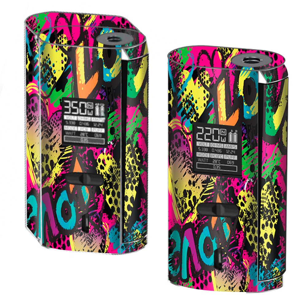 80's Love Pop Art Neon Smoke GX2/4 Skin - Retro Aesthetic Vinyl Decal for Laptops, Gaming Consoles & Water Bottles - Perfect for Gamers & Retro Enthusiasts