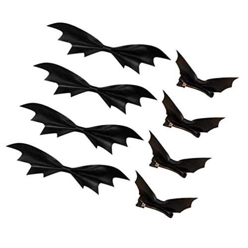 Vintage Bat Wing Hair Clips 8pcs - Gothic Devil Wing Barrettes for Women, Halloween Cosplay Hair Accessories, Black Horror Duckbill Hairpins | Perfect for Halloween Parties, Cosplay Events & Gothic Fashion