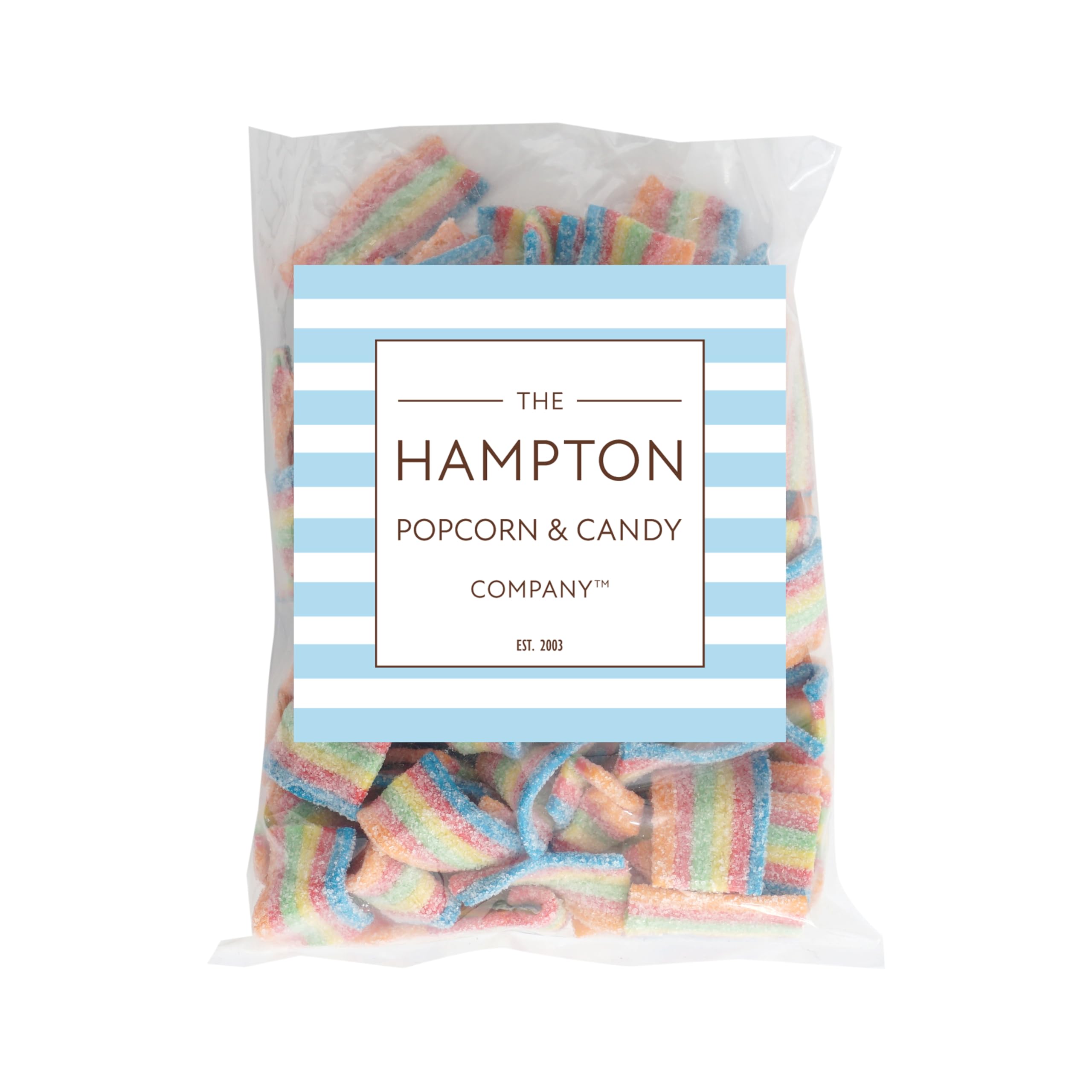 Rainbow Sour Belt Bites - 1 Pound Bulk Gummy Candy by The Hampton Popcorn & Candy Company | Sour & Sweet Chewy Candy Belts | Perfect for Parties, Movie Nights & Candy Buffets