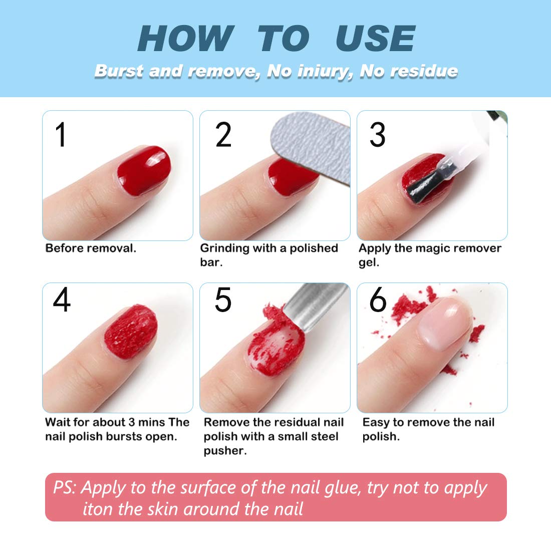 IKZEE Gel Nail Polish Remover Kit - Fast Acting Nail Polish Remover for Gel & Acrylic Nails (2-3 Minutes) - Perfect for Home Manicures, Salon Use & DIY Nail Art