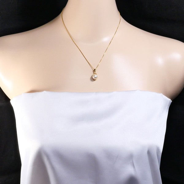 18K Yellow Gold Pearl Necklace for Women - Elegant Bridal Jewelry & Wedding Gift - Perfect for Anniversaries, Parties & Special Occasions