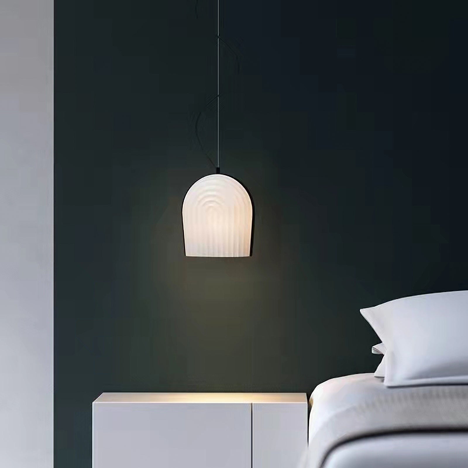 Modern Arc Pendant Lamp - Adjustable Hanging Light Fixture for Kitchen Island, Dining Table & Living Room Decor | Industrial Style Lighting for Home & Office