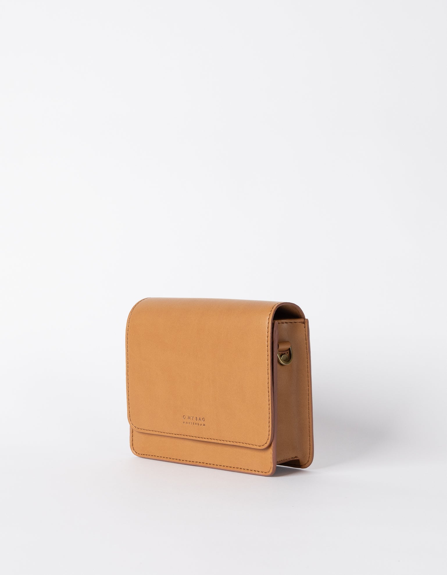 Mini Audrey Apple Leather Vegan Crossbody Bag for Women | Brown | Stylish & Eco-Friendly Purse for Everyday Use, Work & Travel