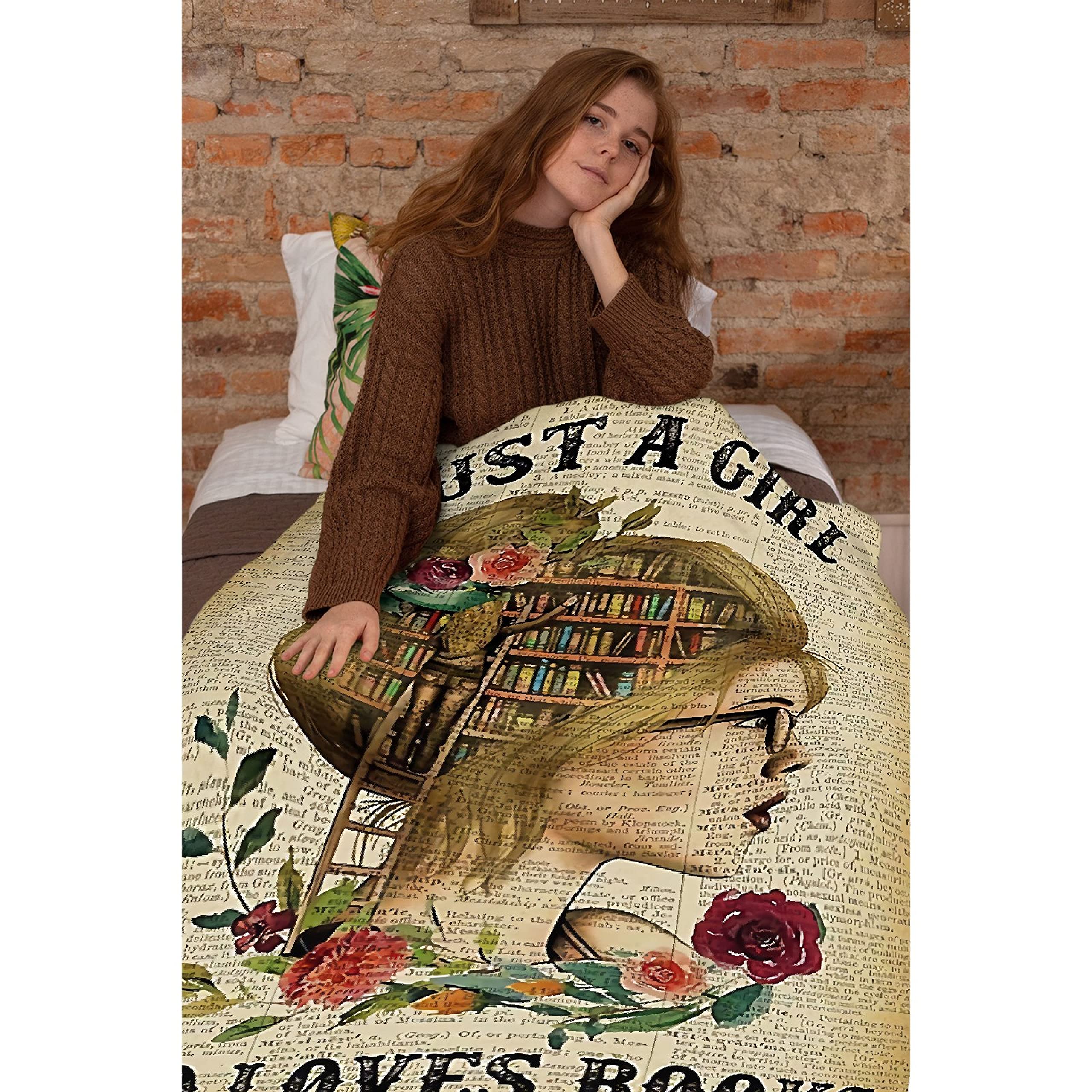Just A Girl Who Loves Books Blanket - 120