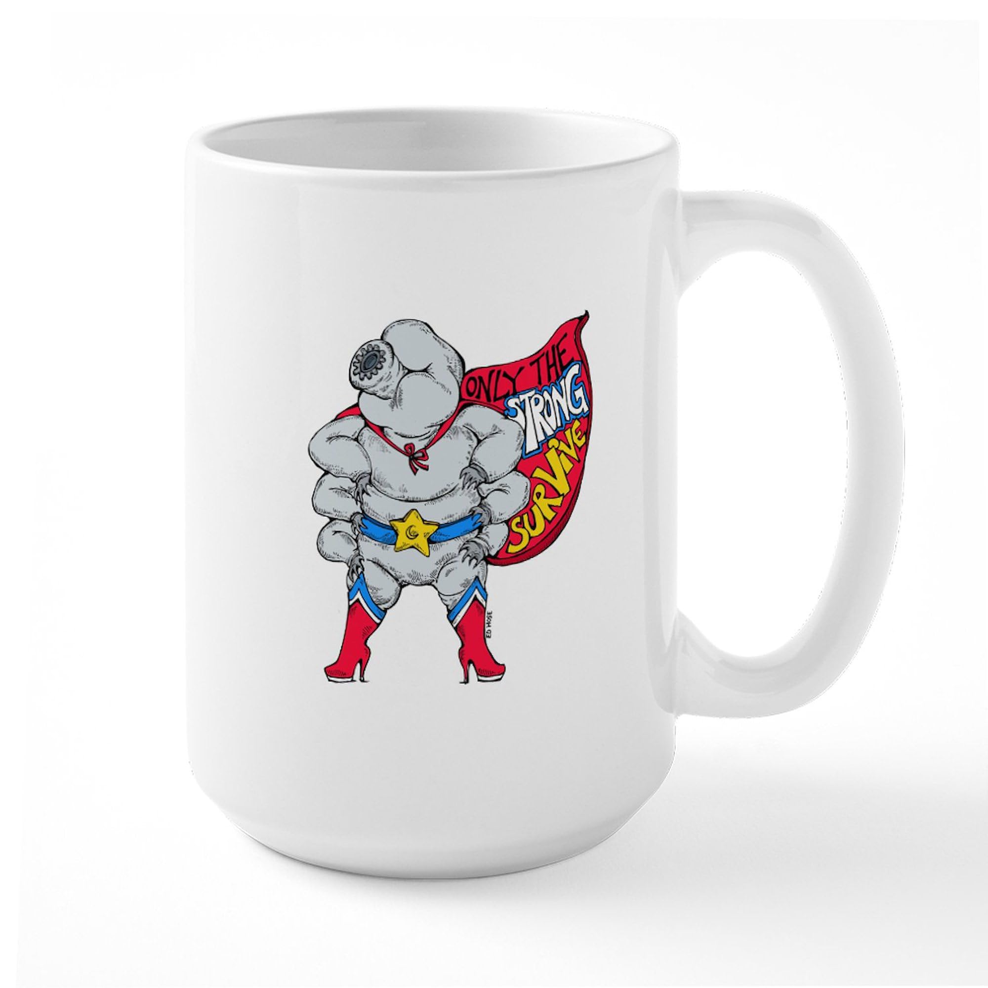Strong Tardigrade Design 15oz (444ml) Ceramic Coffee Mug - Durable & Stylish Cup for Hot Drinks, Perfect for Home, Office or Gifts