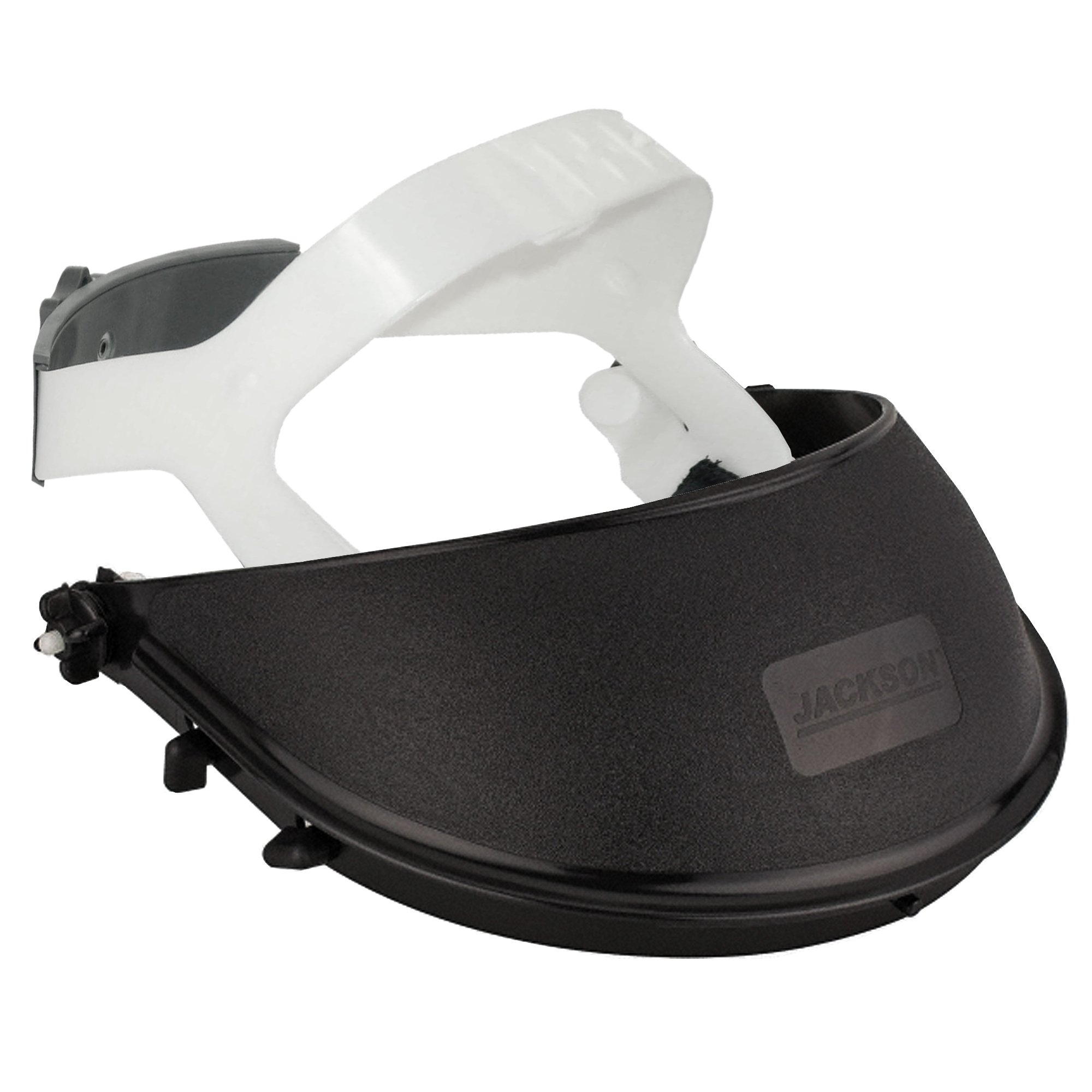 Jackson Safety Headgear with Ratchet Suspension & Sweatband - Universal Fit for All Jackson Safety Face Shields - Durable Black Plastic (12-Pack) - Ideal for Construction, Welding & Industrial Safety Protection