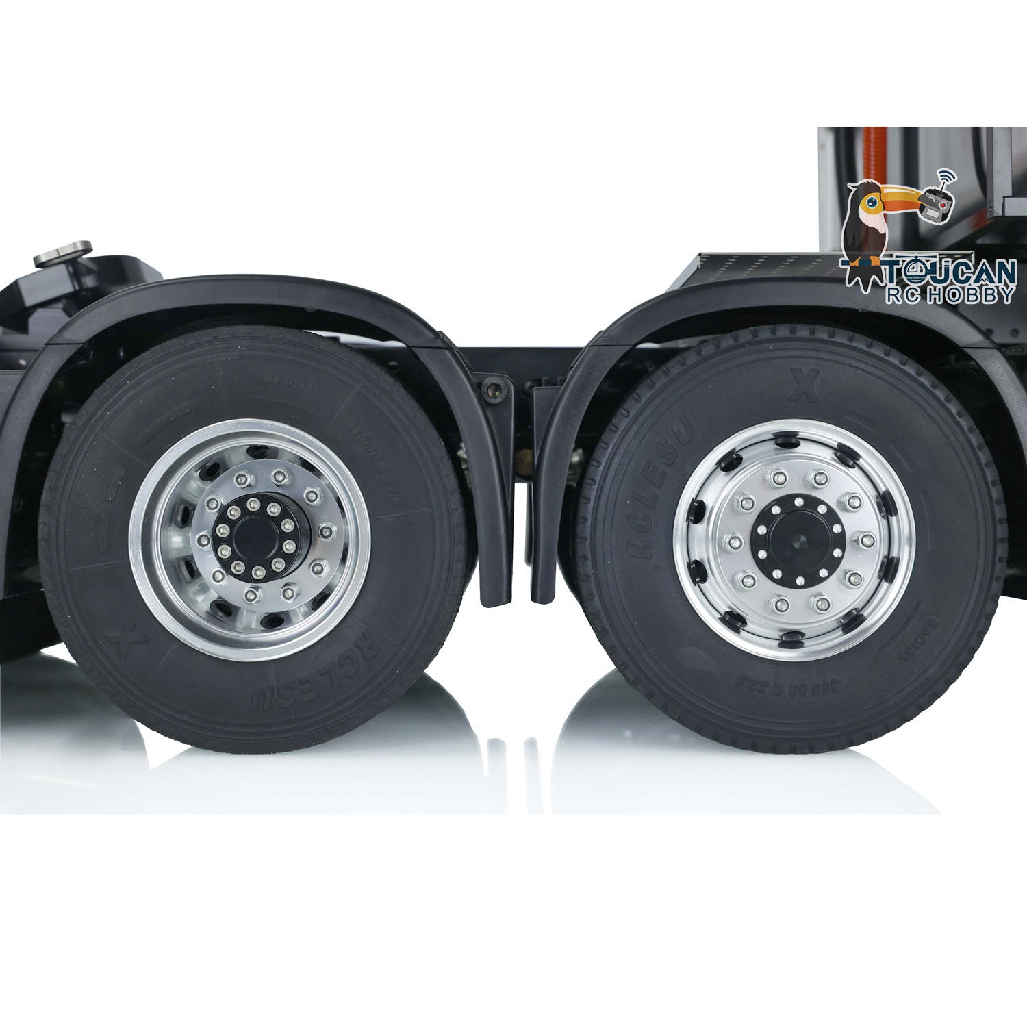 Custom 1/14 Scale 8x8 RC Tractor Truck with Metal Equipment Rack, Sound & Light System, Front Hook - Compatible with 3363 & 1851 Radio Control Model Cars - Perfect for Off-Road Adventures & Construction Play Scenes