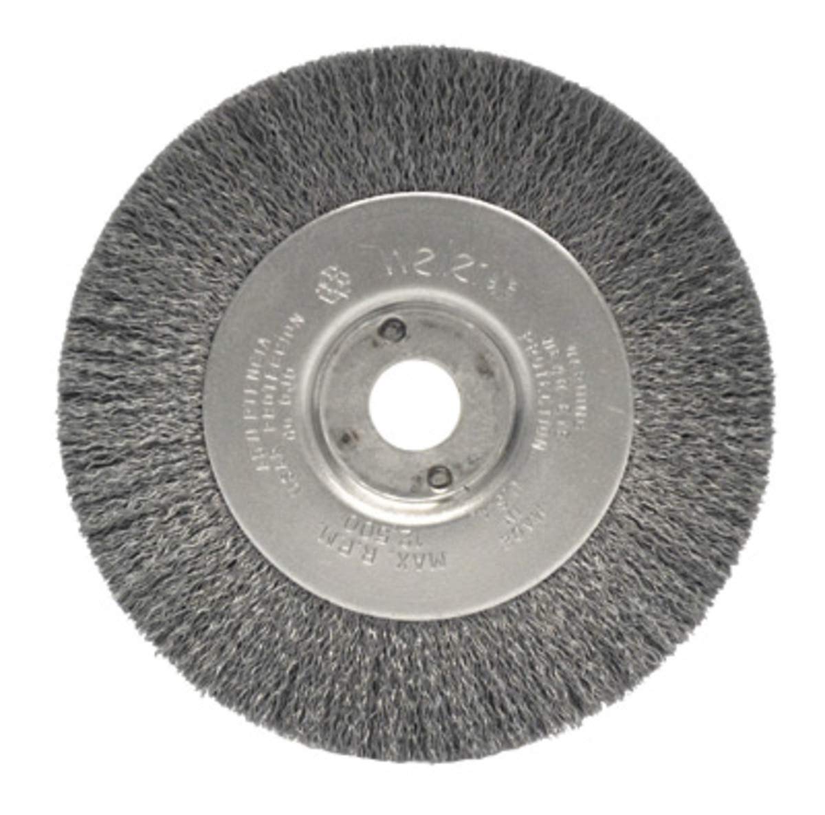 Heavy Duty Crimped Wire Wheel Brush with Threaded Arbor - Perfect for Metal Cleaning, Rust Removal & Surface Prep - Ideal for Grinding, Polishing & Deburring in Automotive, Welding & DIY Projects