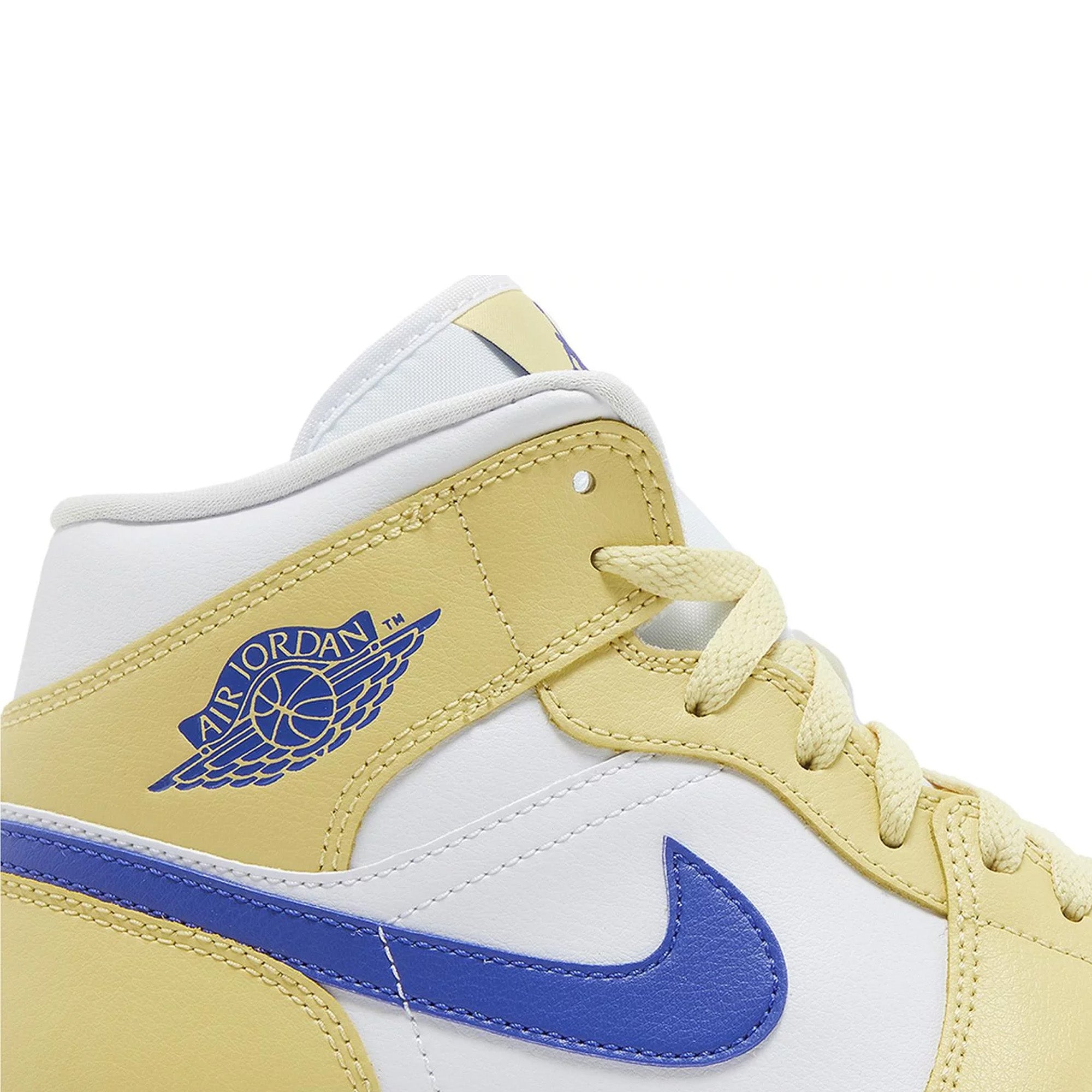Air Jordan 1 Mid 'Lemon Wash Lapis' Women's Basketball Shoes 2023 - Retro Style Sneakers for Casual Wear, Street Fashion & Sports Performance