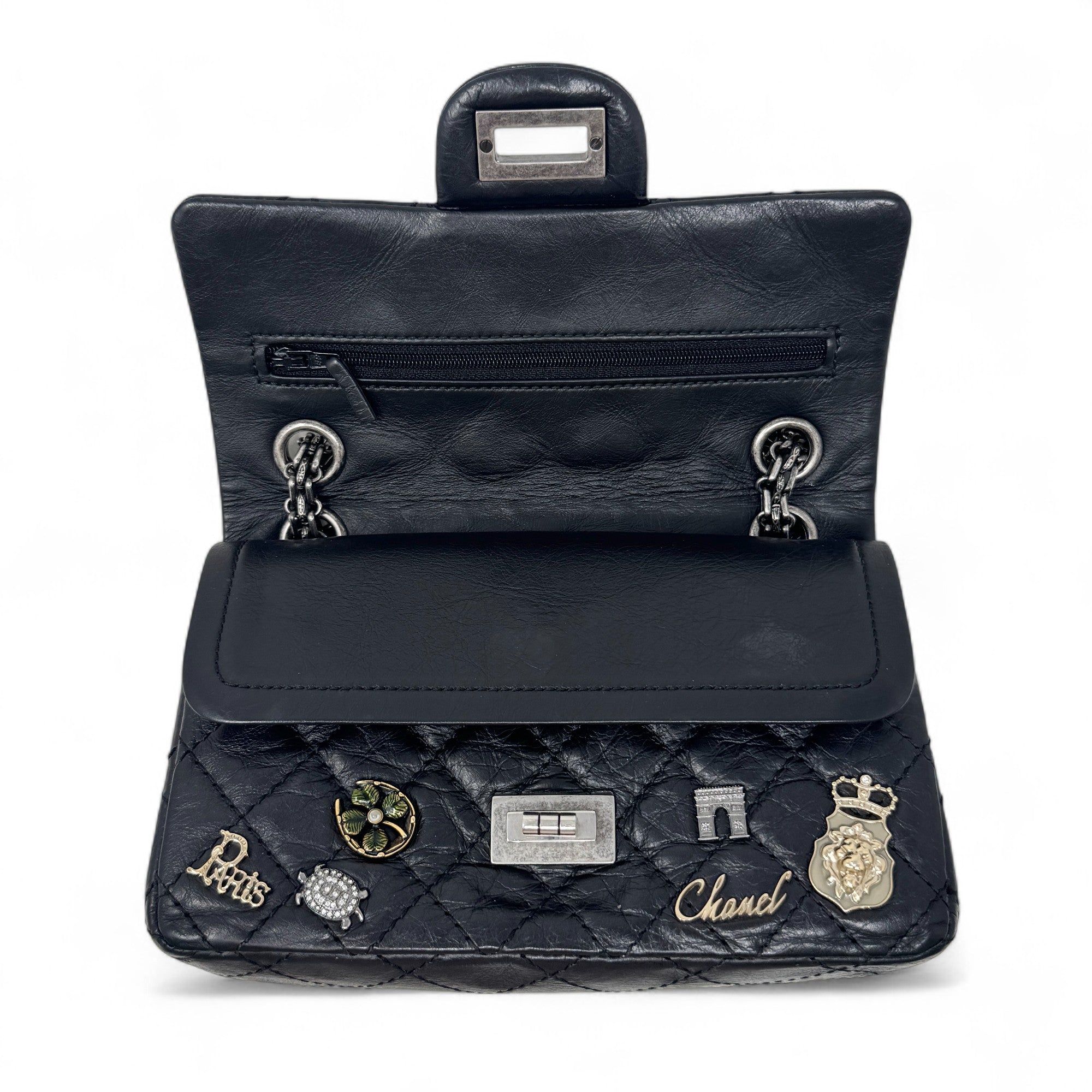 Chanel Black Charms 2.55 Reissue 224 Flap Bag - Luxury Designer Handbag for Women | Perfect for Evening Parties, Date Nights & Special Occasions