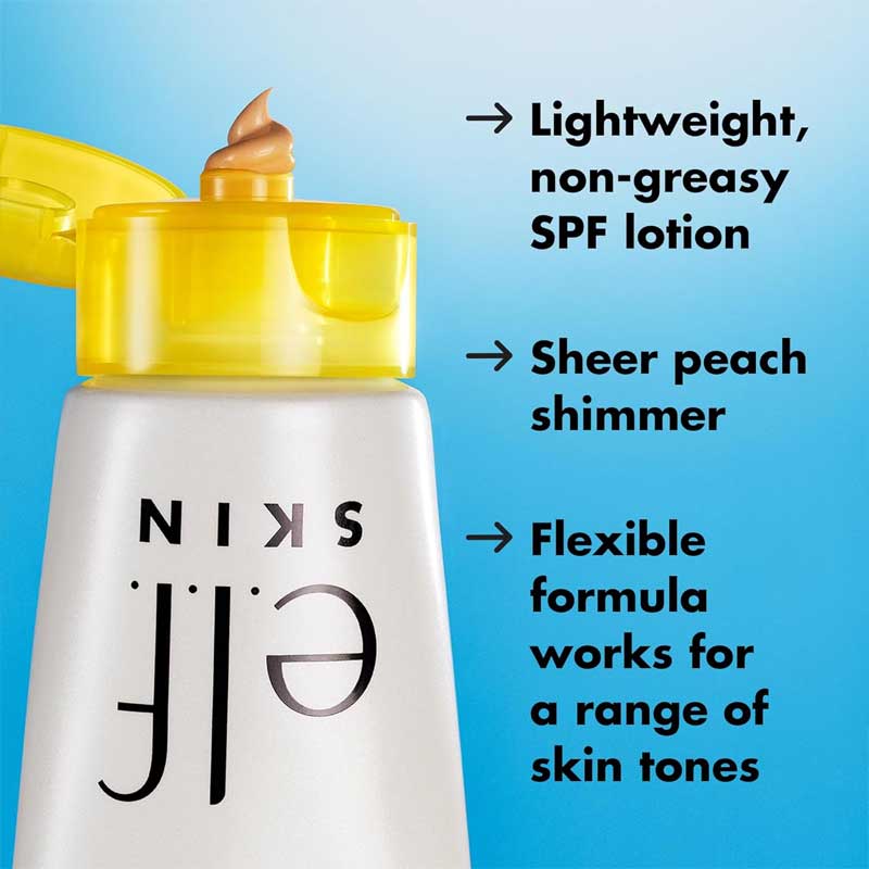 e.l.f. Skin Suntouchable! Whoa Glow SPF 30 Sunscreen - Hydrating, Shimmering Face Lotion with Broad Spectrum Protection - Perfect for Beach Days & Summer Makeup Glow