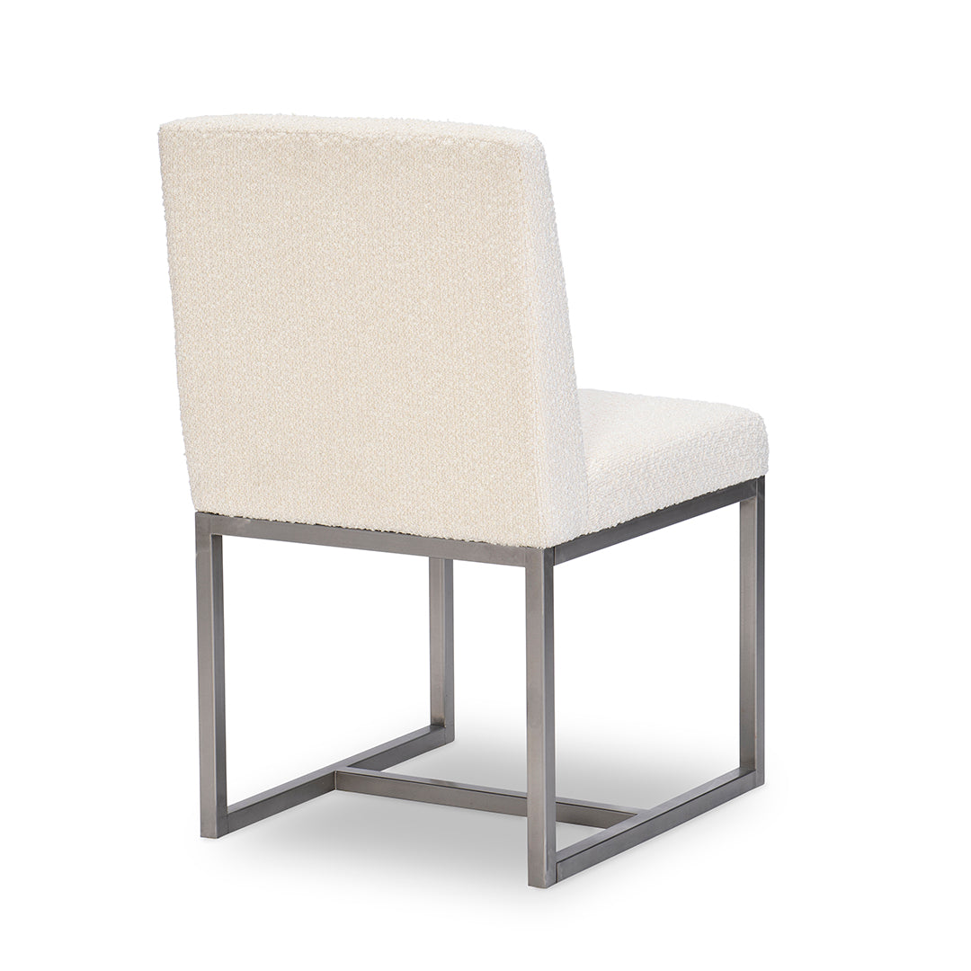 Biscayne Upholstered Side Chair - Modern Accent Chair with Wooden Legs for Living Room, Bedroom & Dining Room - Comfortable Fabric Armless Chair for Home Decor & Office Use