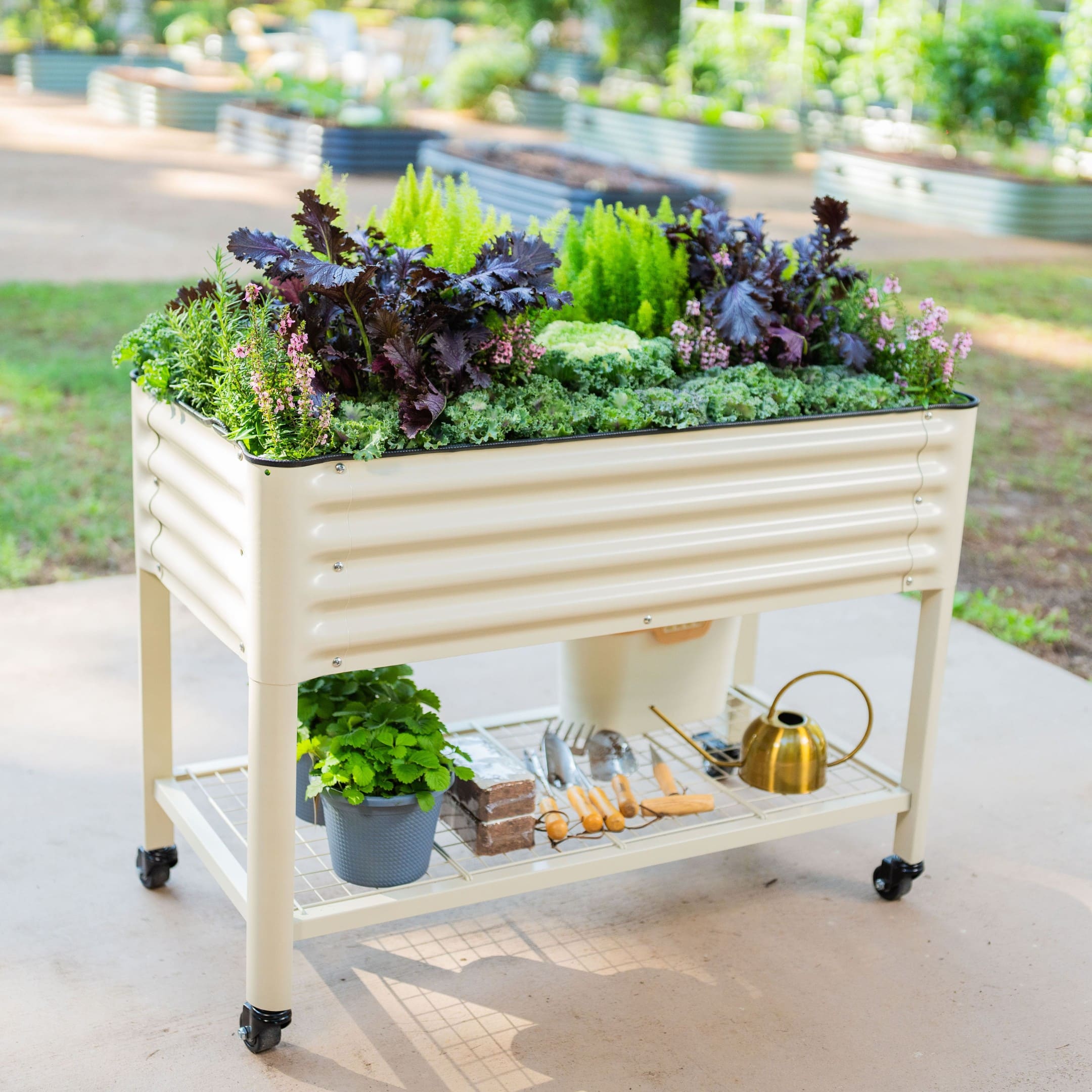 JP's Elevated Garden Bed 2' x 8' - Raised Planter Box for Vegetables, Herbs & Flowers - Perfect for Backyard, Patio & Small Space Gardening