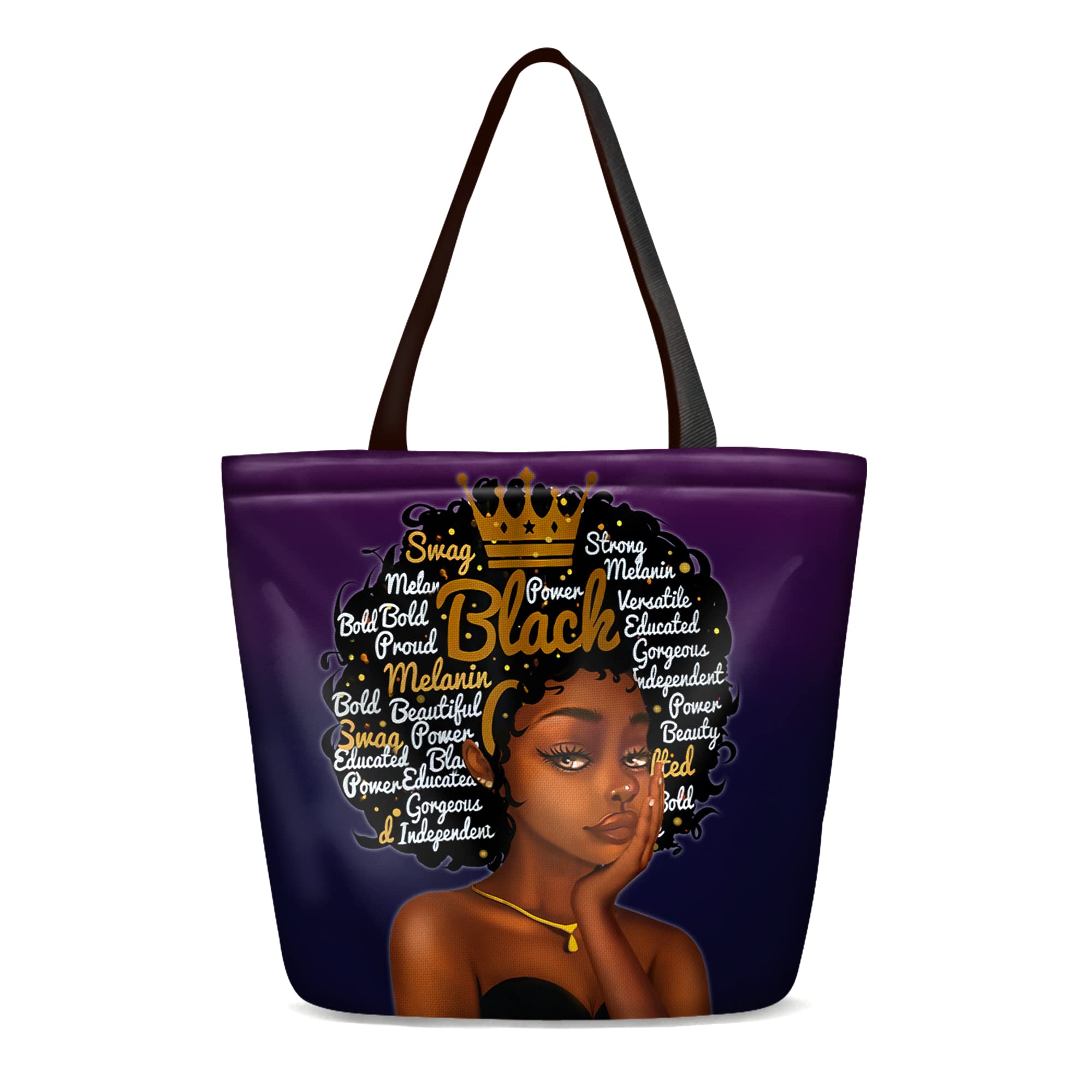Stylish African American Women's Tote Bag - Durable Shoulder Handbag for Daily Use | Perfect Gift for Women & Girls | Work, Shopping, Travel & School Essentials