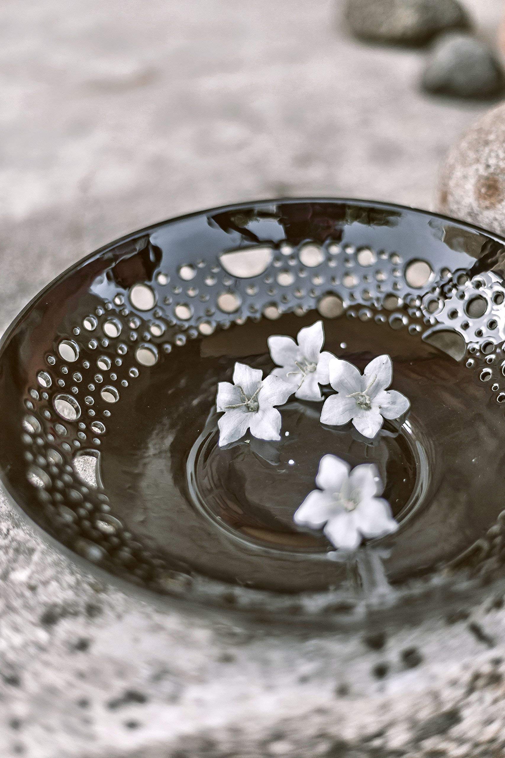 Handmade Black Ceramic Fruit Bowl - Elegant Centerpiece for Halloween, Thanksgiving & Holiday Tableware, Pottery Serving Dish for Fruits, Nuts & Party Decor